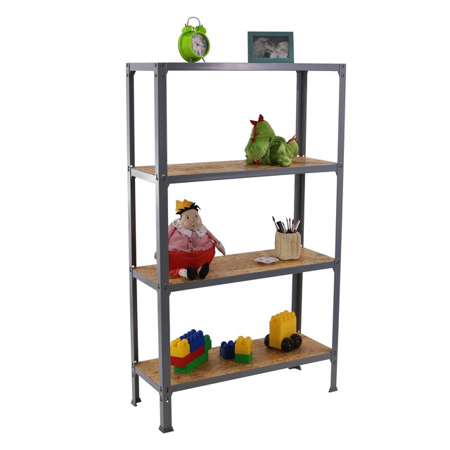 Imagen 0 de Estantería metálica sin tornillos con bandejas de madera Simonhome Click Wood 4/300 Simonrack