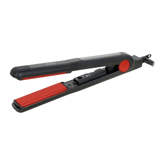 Plancha de pelo Sogo con revestimiento cerámico tourmaline negro