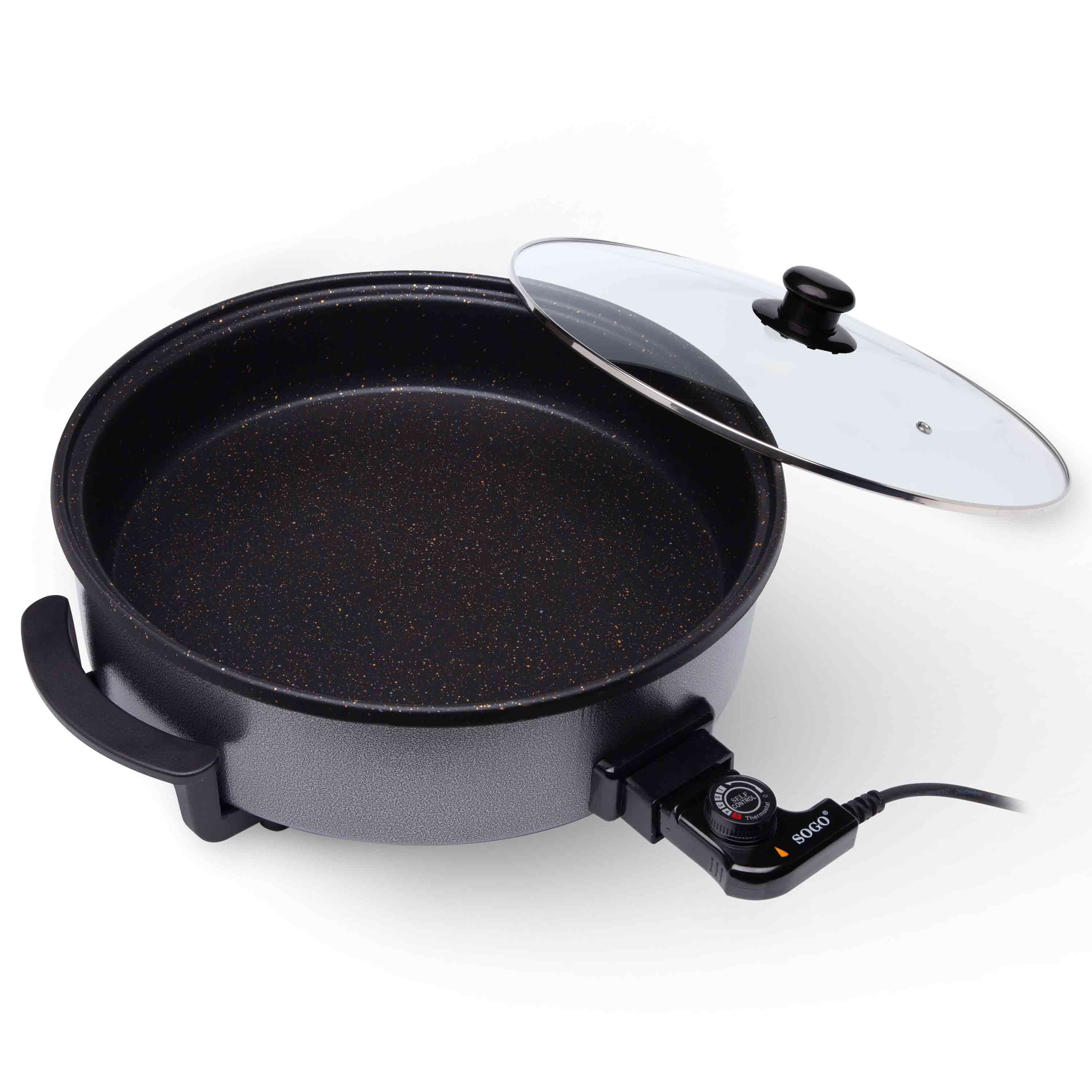 Multicazuela paellera eléctrica Sogo PIZ-SS-10105 diámetro 42 cm 1500W - Negro Negro-2