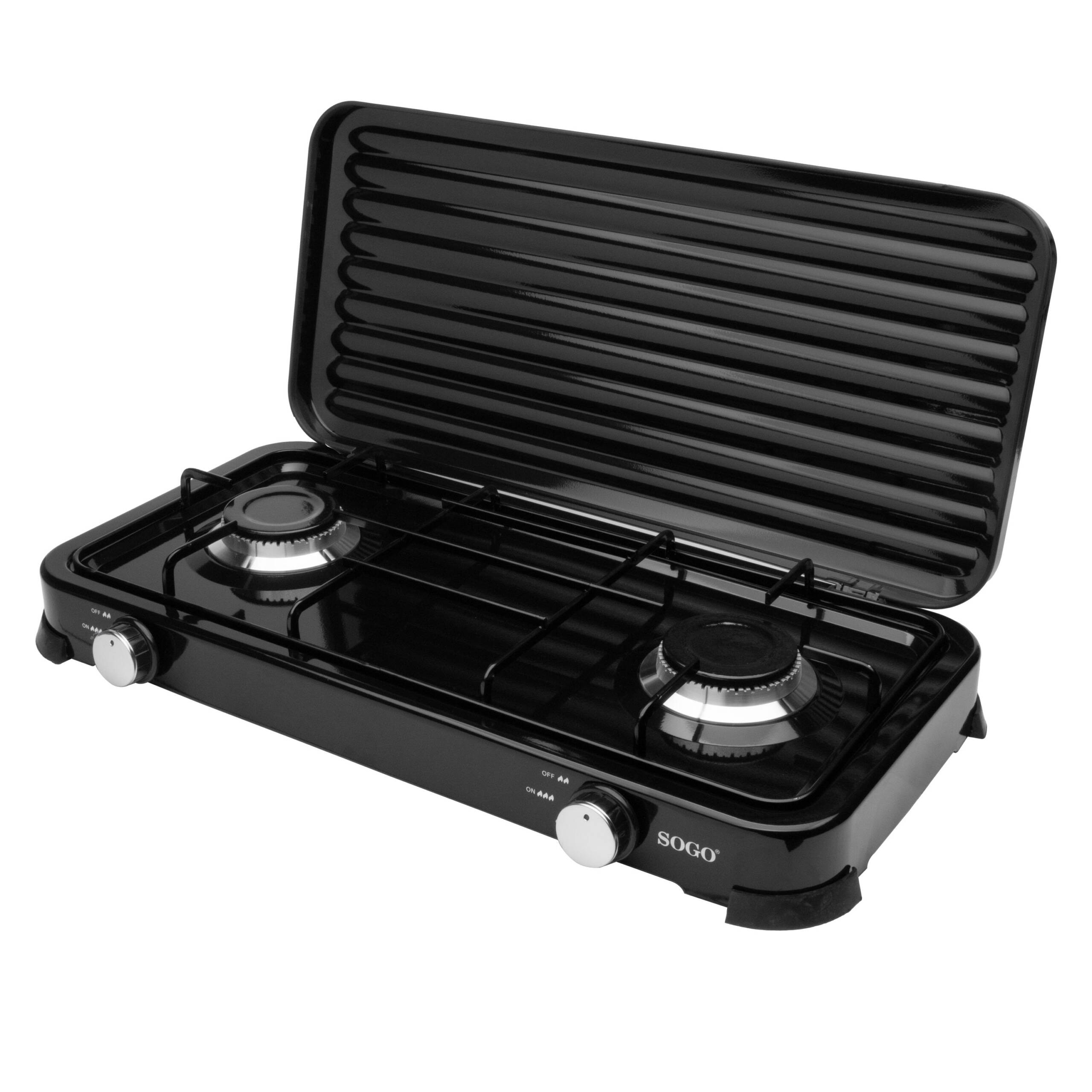 Imagen 5 de Hornillo de gas Sogo 2 fuegos 103Mm COC-SS-10235 - Negro Negro