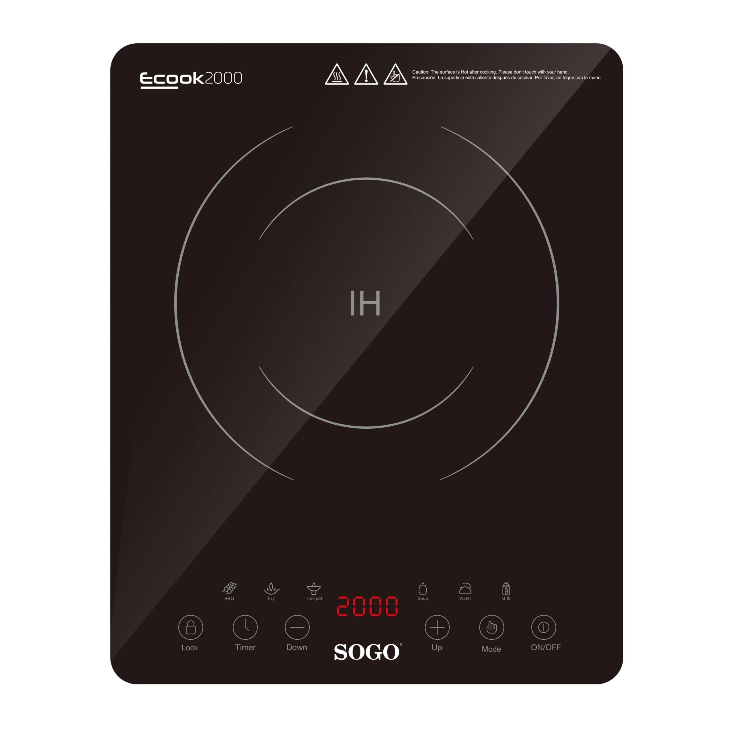 Imagen 3 de Cocina de inducción Sogo COC-SS-10240 digital de alta potencia - Negro Negro