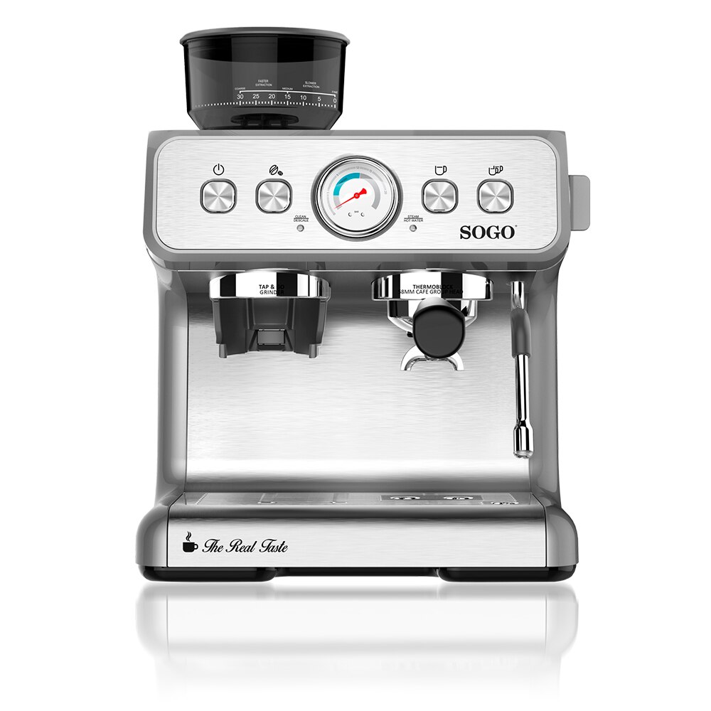 Sogo - Cafetera espresso Sogo CAF-SS-5690 con molinillo.