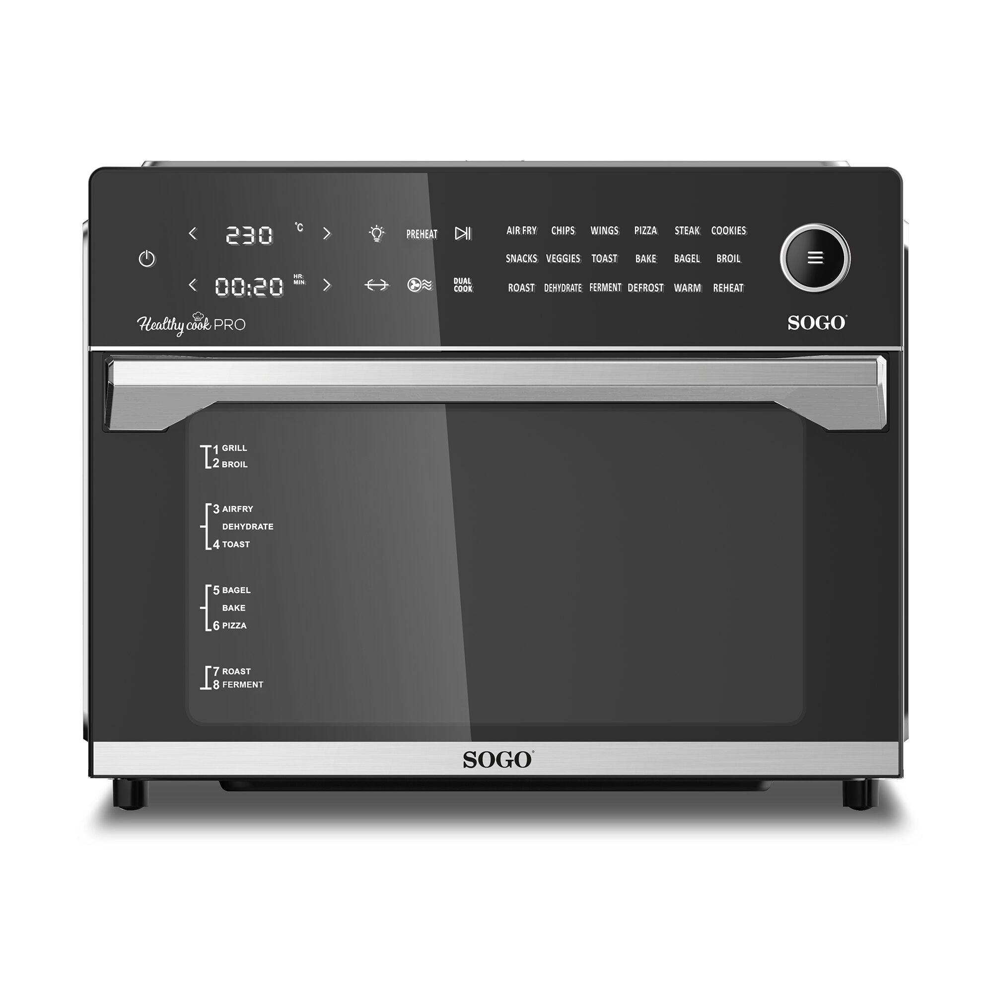 Freidora de aire sin aceite Sogo Healthy Cook FRE-SS-10495 Multifunción 4 en 1 - Negro Negro-3