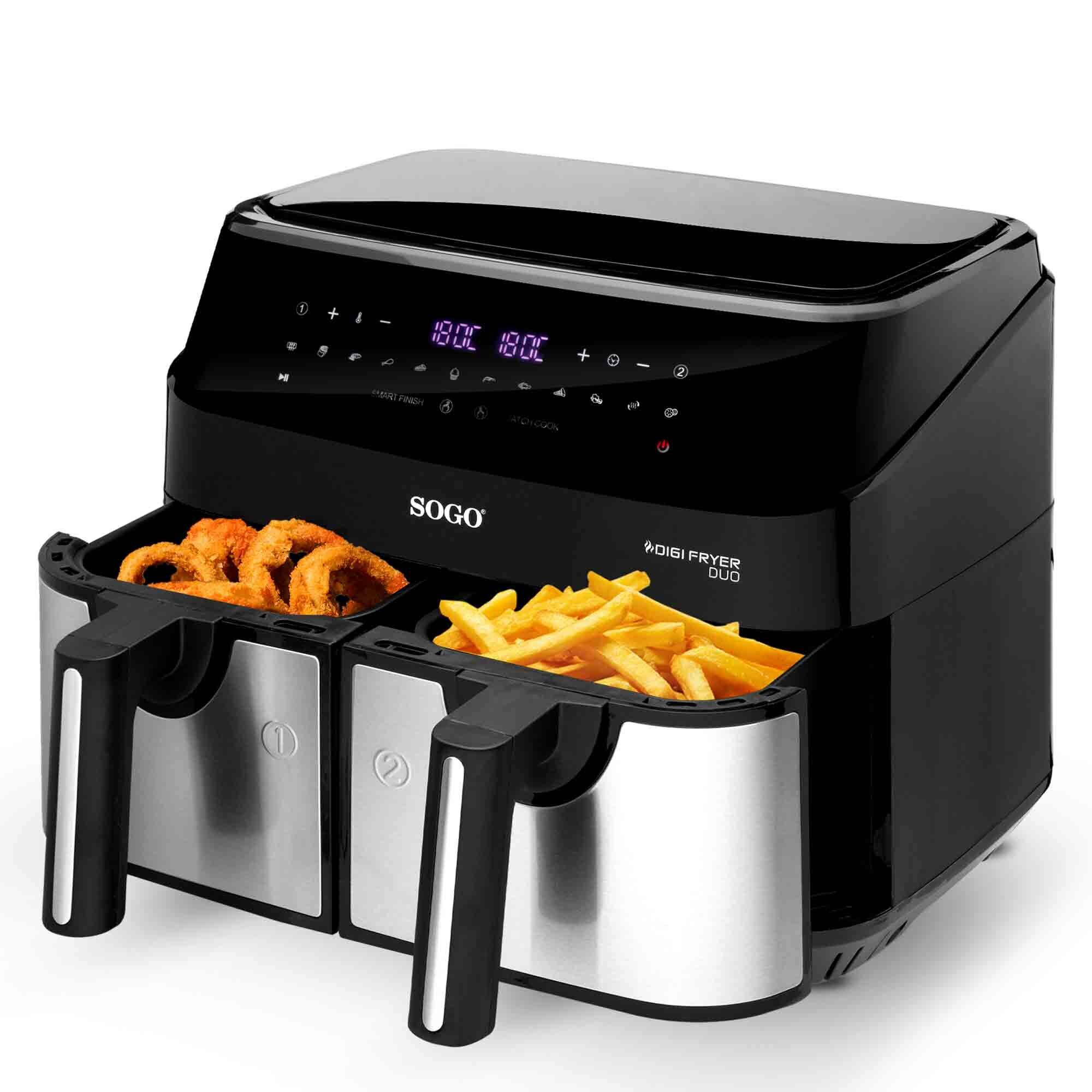 Freidora de aire Sogo FRE-SS-10825 con cesta doble 2 x 4.5 L - Negro Negro-2