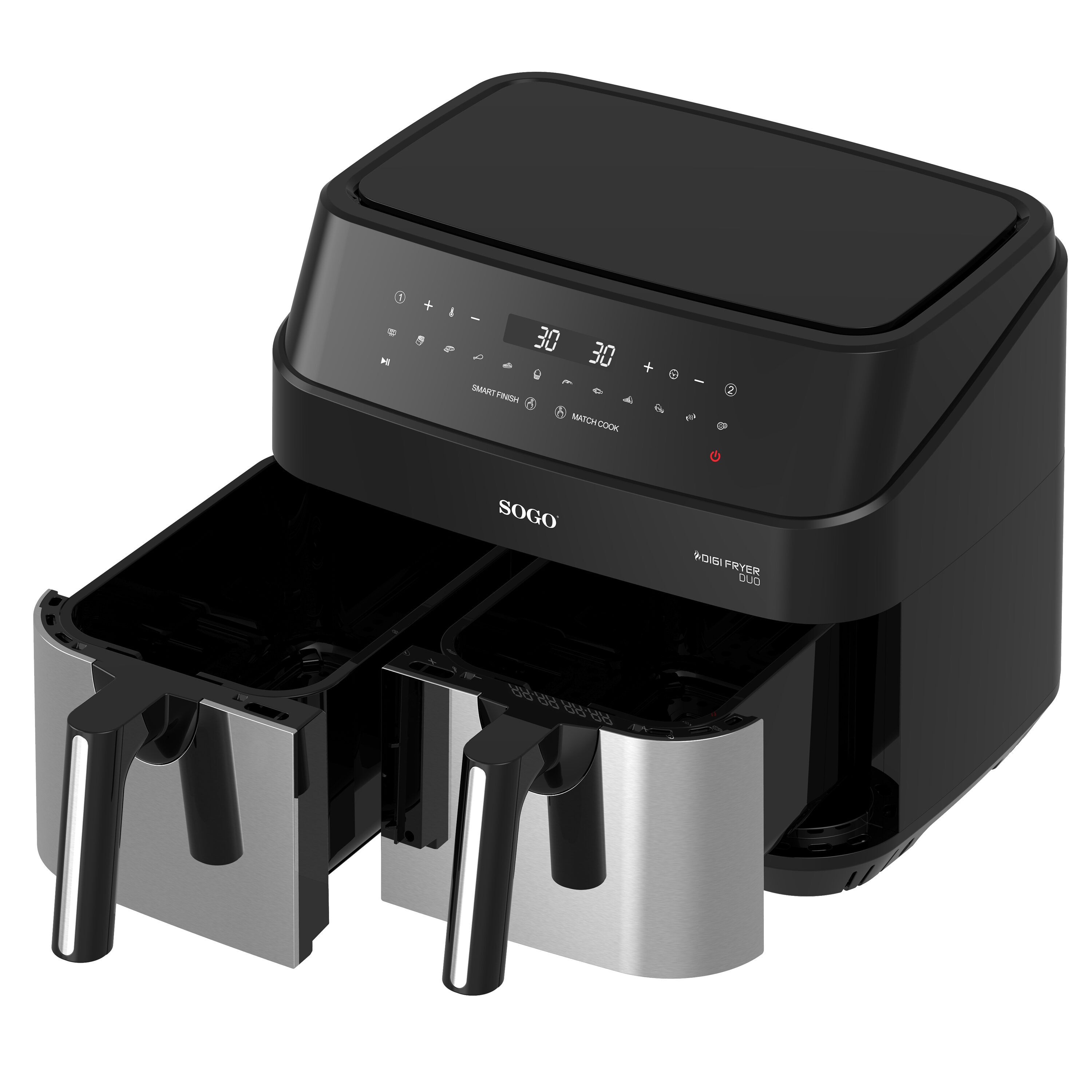 Freidora de aire sin aceite doble Sogo FRE-SS-10845 - Negro Negro-2