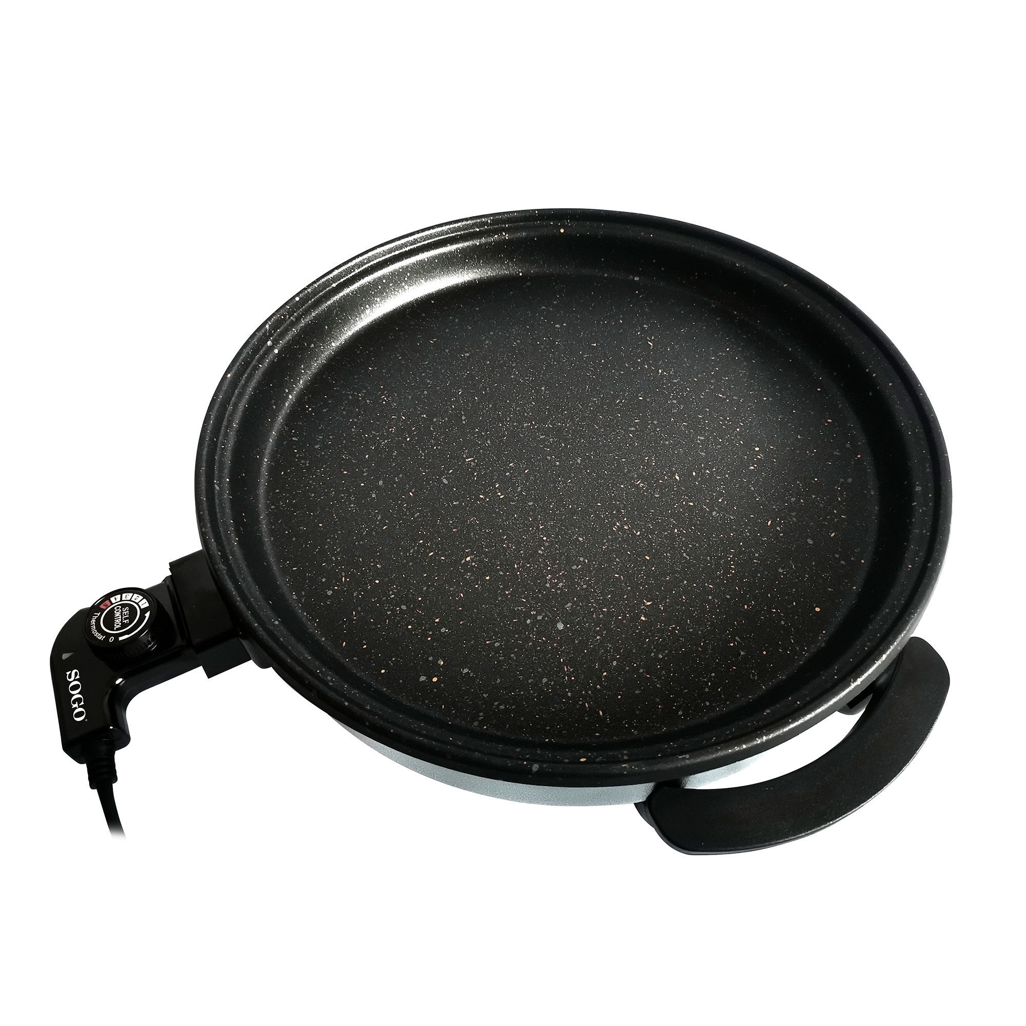 Multicazuela eléctrica Sogo PIZ-SS-10061 con tapa de cristal - Negro Negro-3