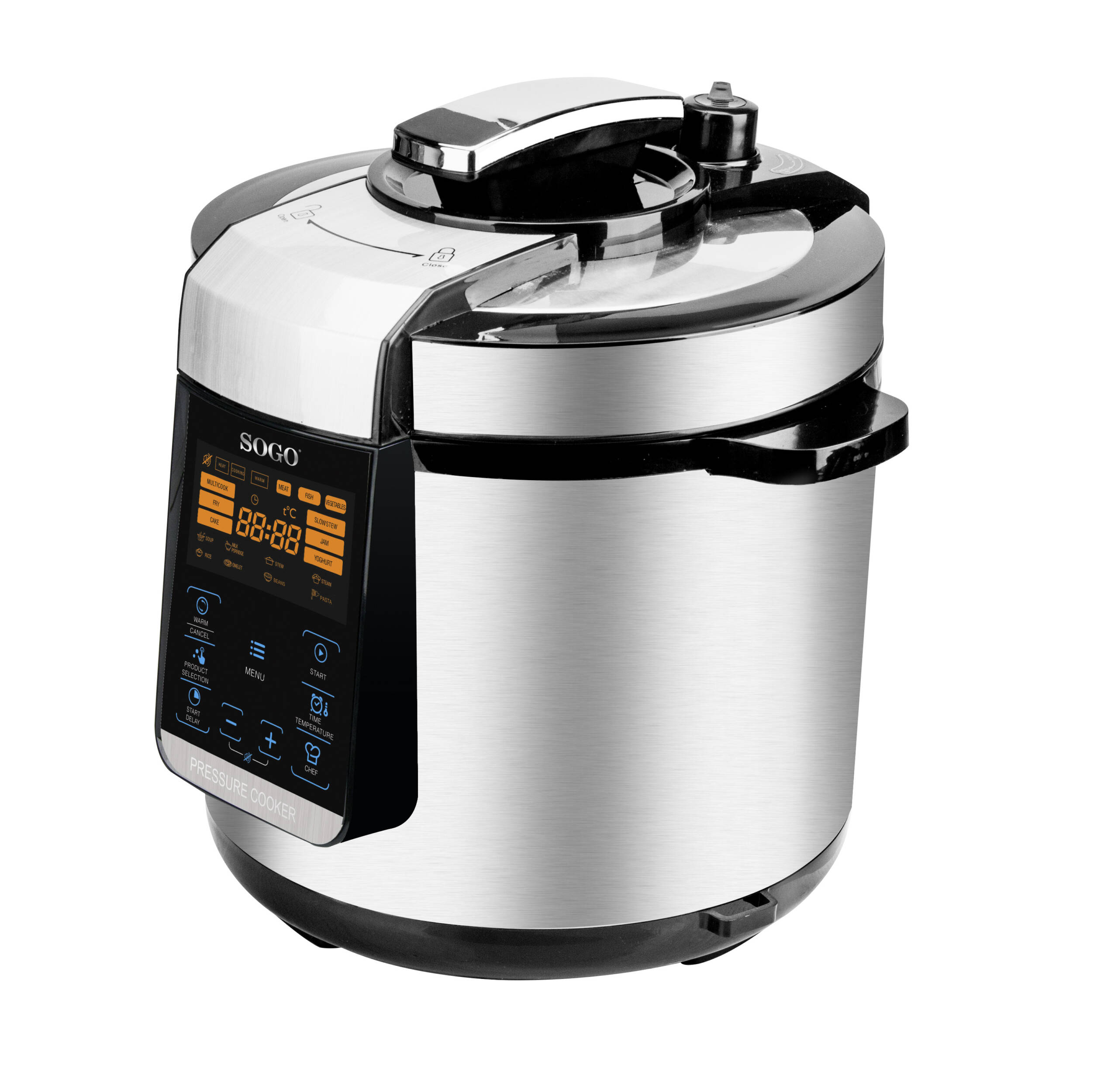 Olla eléctrica multifunción Sogo OLL-SS-10610 6 litros 1000W - Gris / Negro Gris / Negro-1