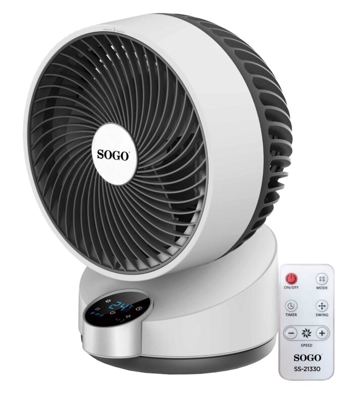Imagen 3 de Ventilador de mesa Sogo VEN-SS-21330 con 3 velocidades 50W - Negro / Blanco Negro / Blanco
