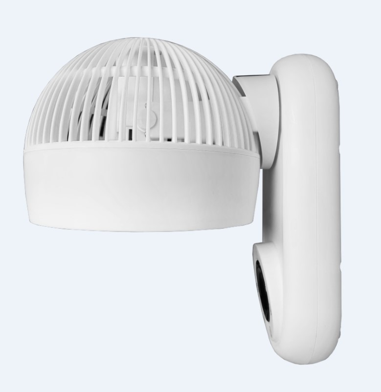Imagen 2 de Ventilador de pared Sogo con mando, oscilación-inclinación ajustable de 10” 25cm - 50w y 3 Aspas - Blanca Blanca