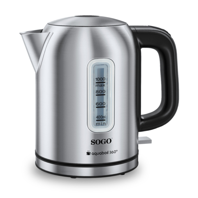 Imagen 0 de Hervidor de agua Sogo KET-SS-7780 de acero inoxidable con capacidad de 1 litro