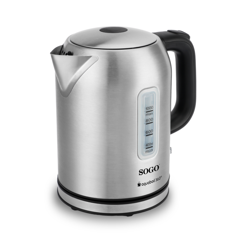 Hervidor de agua Sogo KET-SS-7780 de acero inoxidable con capacidad de 1 litro - Plata Plata-2