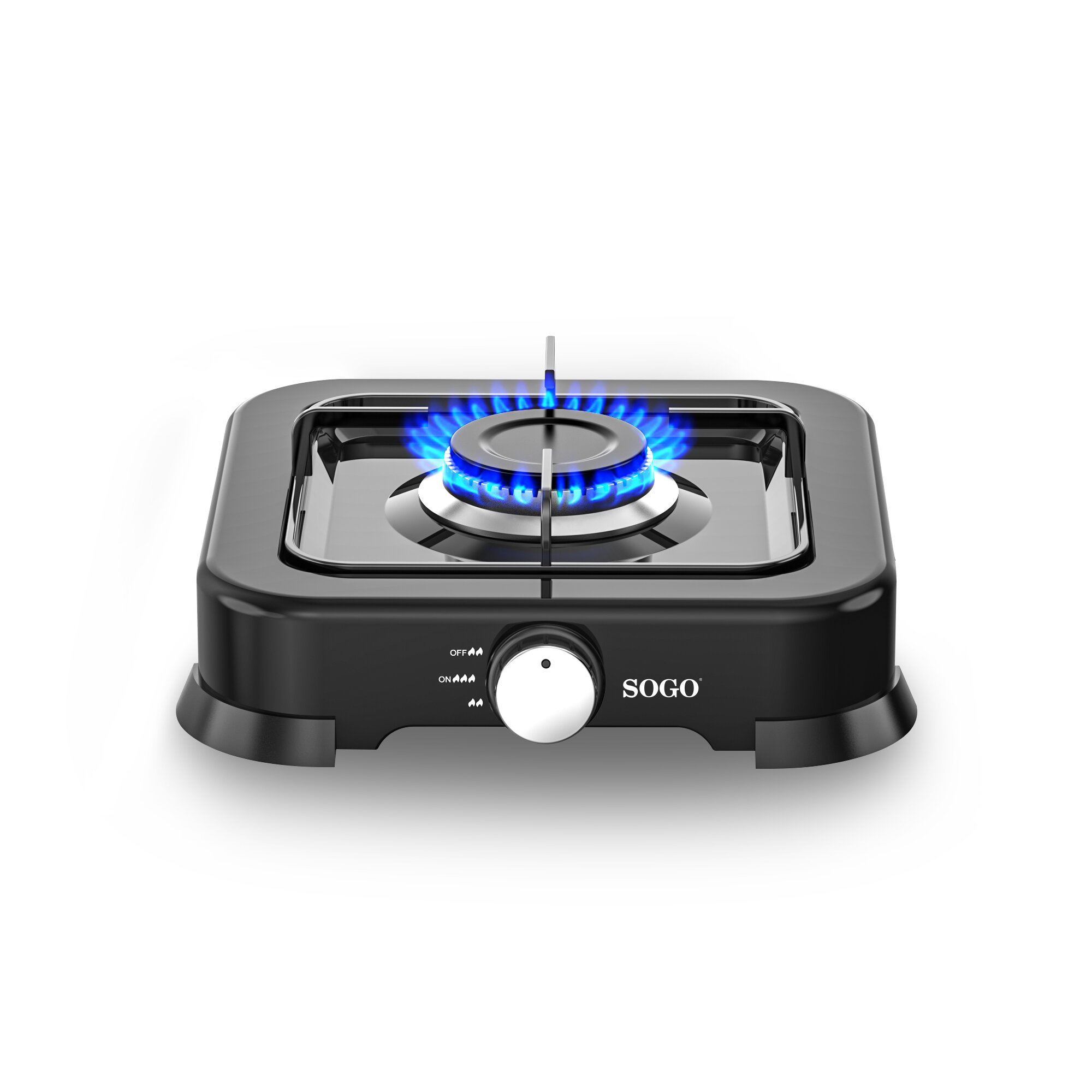 Hornillo de gas Sogo de 1 fuego 103Mm COC-SS-10233 - Negro Negro-2