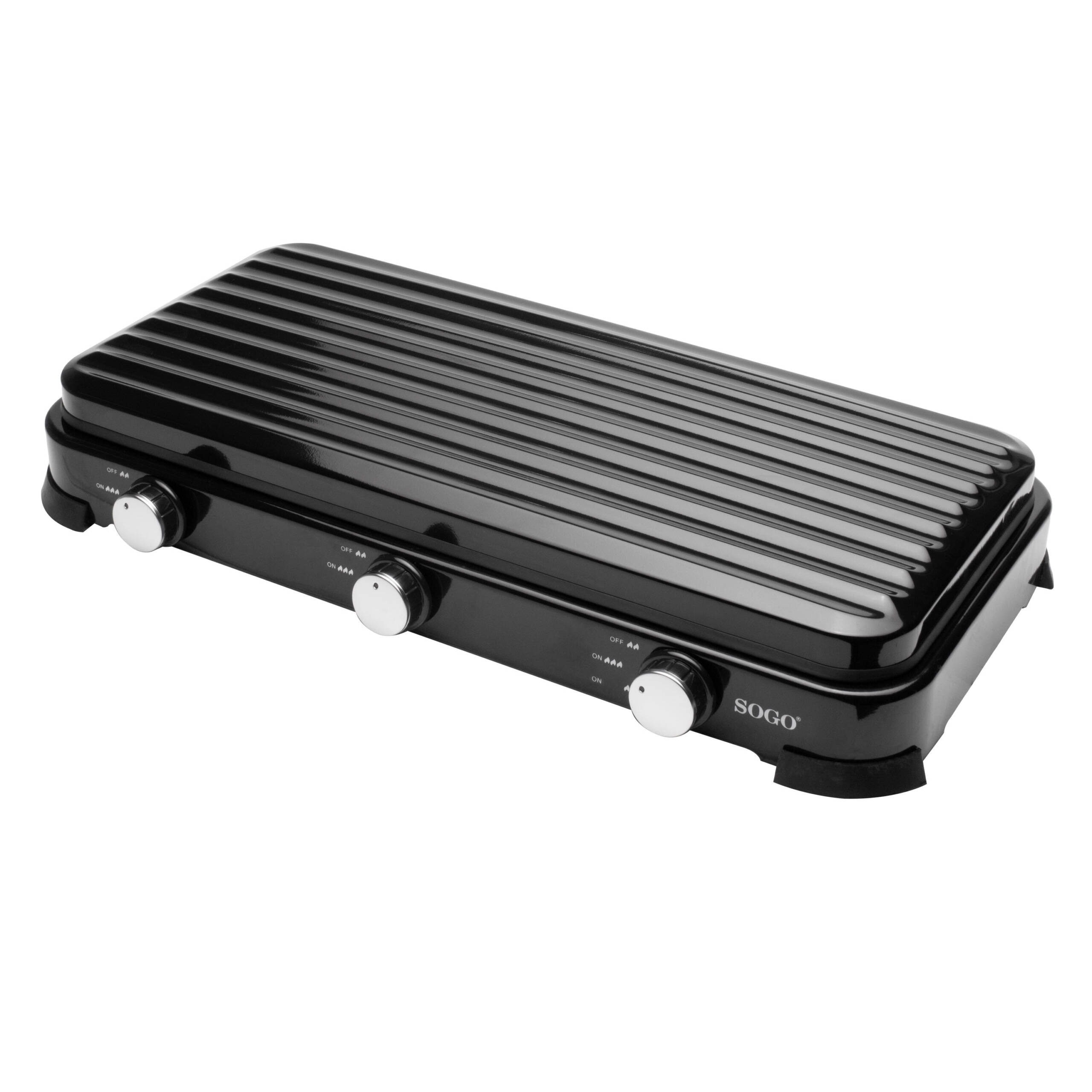 Hornillo de gas Sogo 3 fuegos 2X103Mm+1X68.6Mm COC-SS-10237 - Negro Negro-3