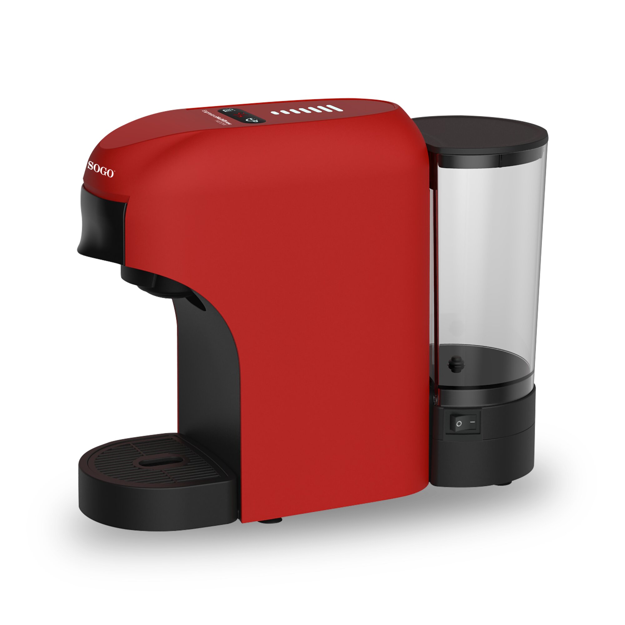 Imagen 0 de Cafetera de cápsulas Sogo depósito 0.85L Compatible con Nespresso® Dolce Gusto® 1400W Rojo / Negro