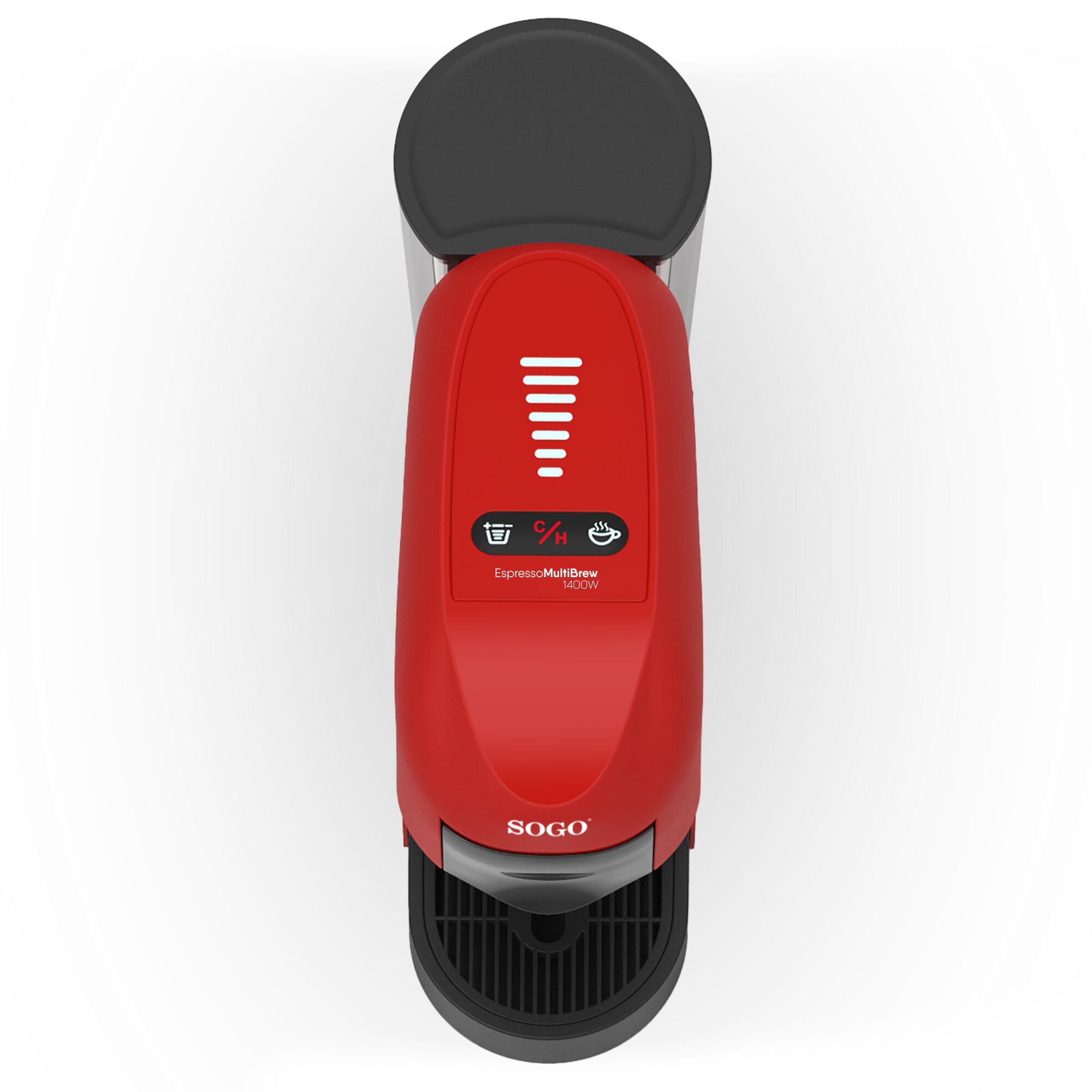 Cafetera de cápsulas Sogo depósito 0.85L Compatible con Nespresso® Dolce Gusto® 1400W - Rojo / Negro Rojo / Negro-3