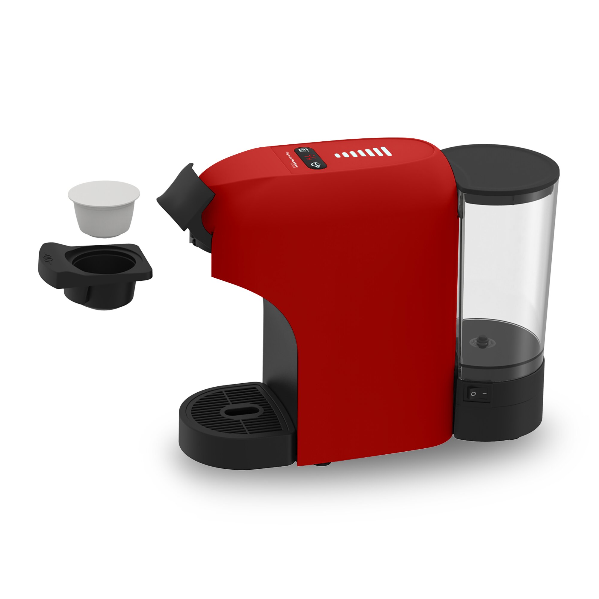 Cafetera de cápsulas Sogo depósito 0.85L Compatible con Nespresso® Dolce Gusto® 1400W - Rojo / Negro Rojo / Negro-6