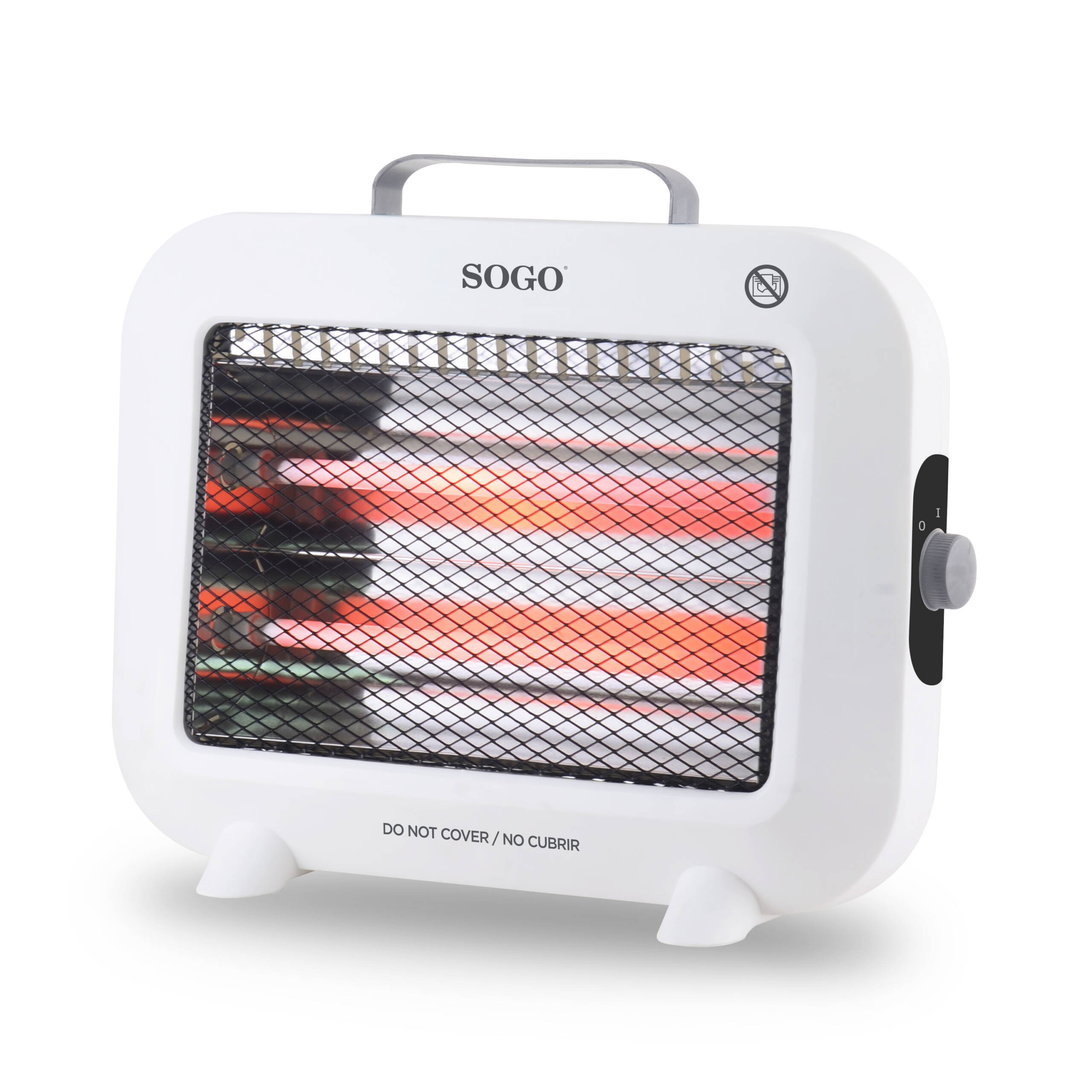 Imagen 0 de Calefactor de cuarzo Sogo con 2 resistencias 800W Blanco