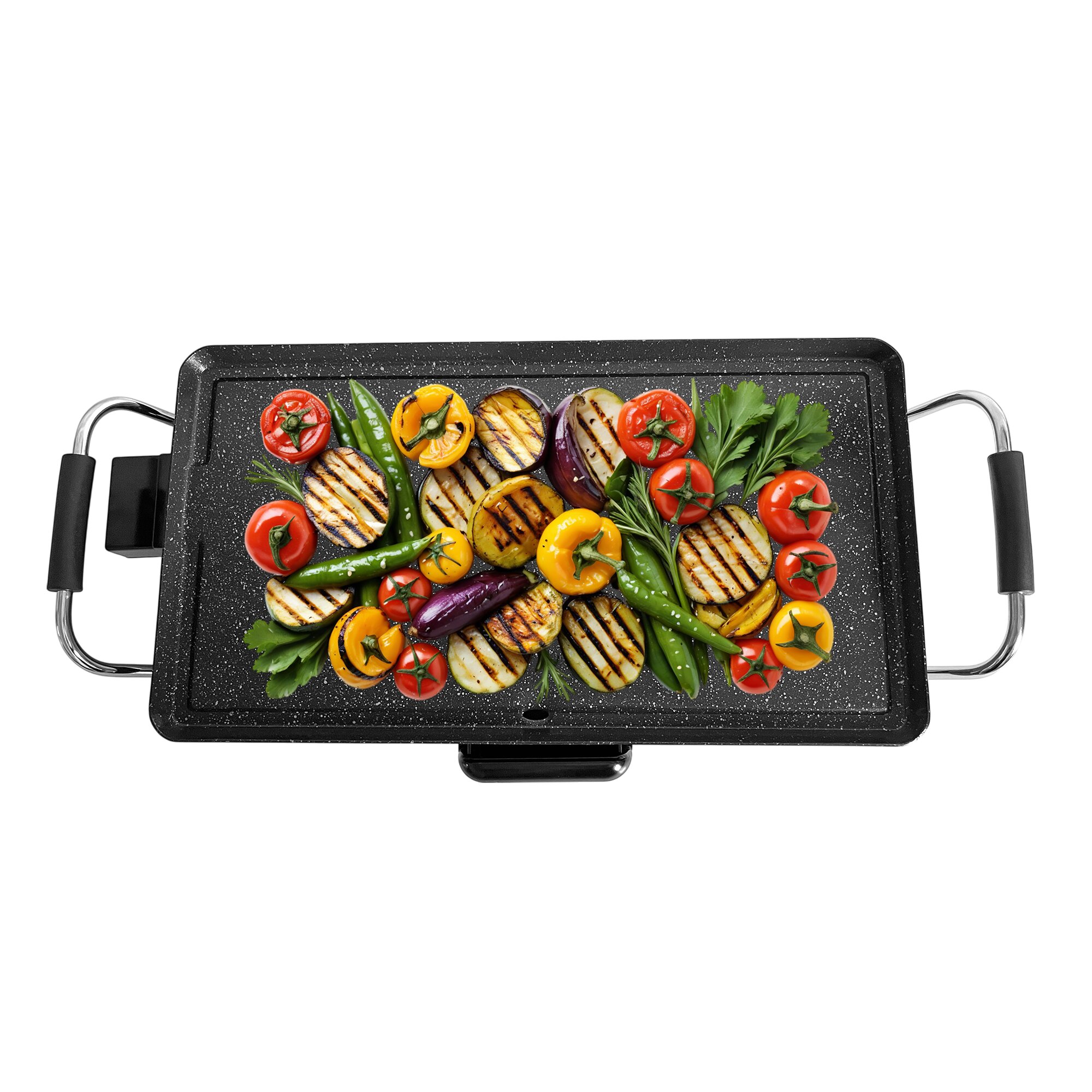 Imagen 2 de Plancha de asar Sogo con revestimiento cerámico doble y termostato extraíble 1800W - Negro Negro