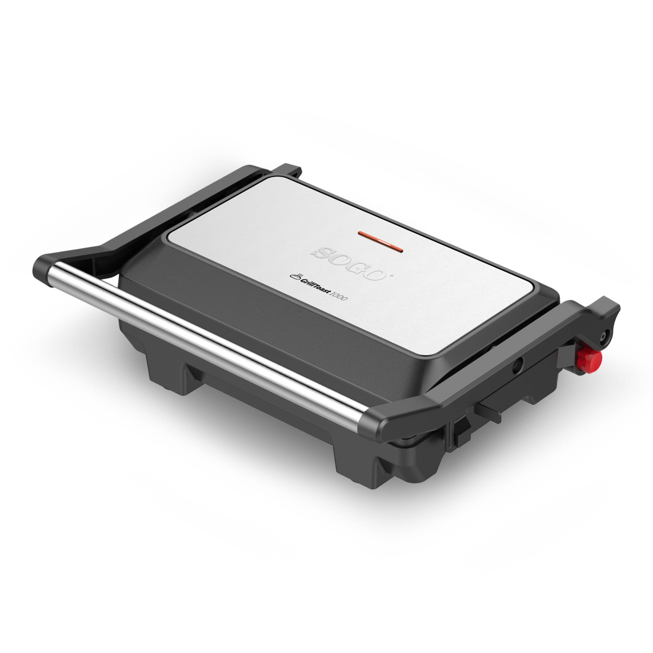Sandwichera Sogo Panini Press 2 Rebanadas Placa Grill 180º Apertura 1000w - Negro Negro-1