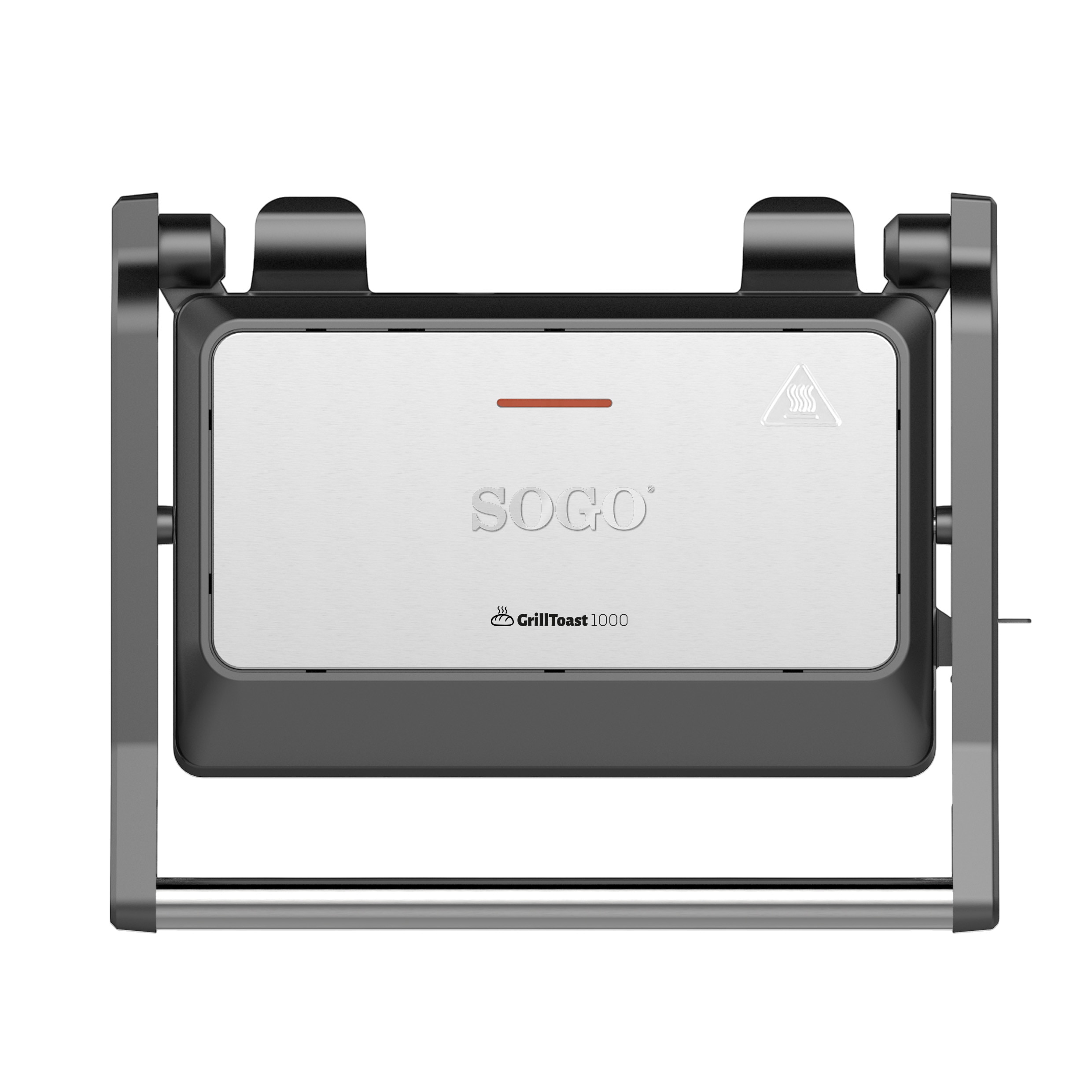 Sandwichera Sogo Panini Press 2 Rebanadas Placa Grill 180º Apertura 1000w - Negro Negro-3