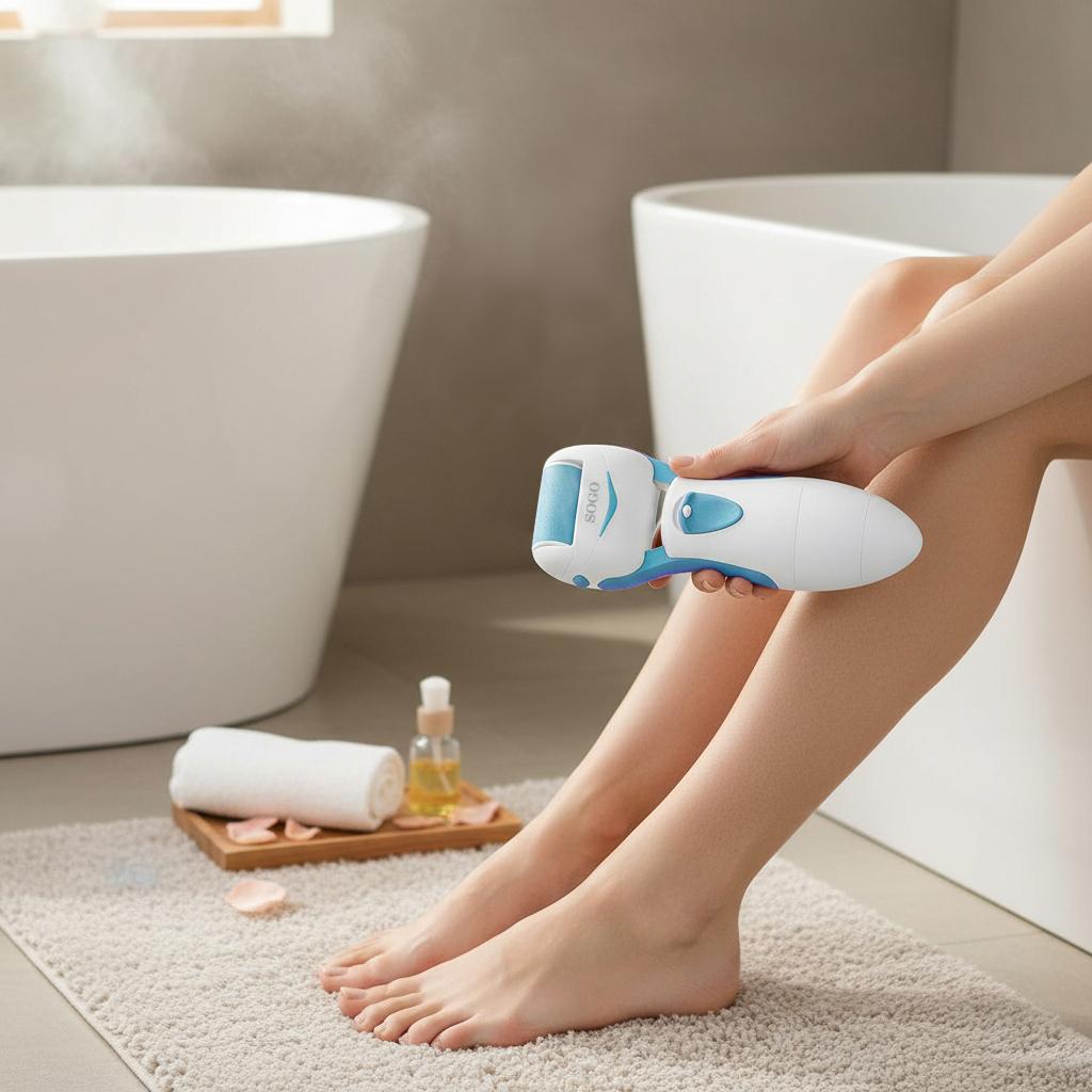 Lima eléctrica para pedicura Sogo con Cabezal Fino y Grueso, IPX4 y Accesorios Incluidos - Azul Azul-2