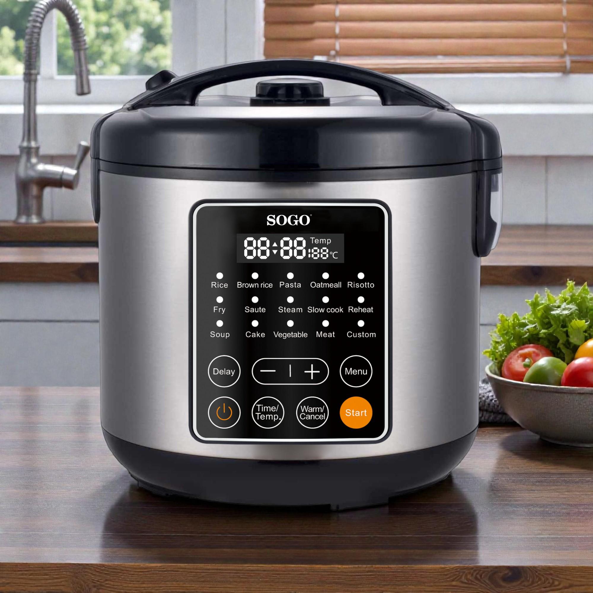 Robot de Cocina Sogo Multifuncion 11 Opciones Cocion Acero 5L-860w - Negro Negro-3