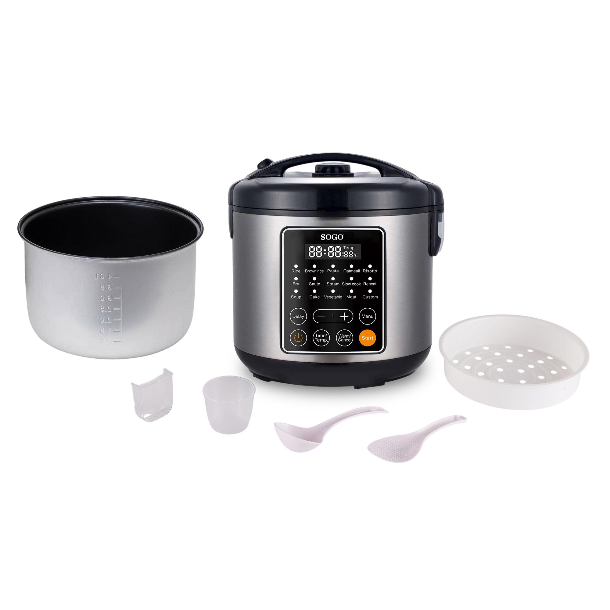 Robot de Cocina Sogo Multifuncion 11 Opciones Cocion Acero 5L-860w - Negro Negro-4