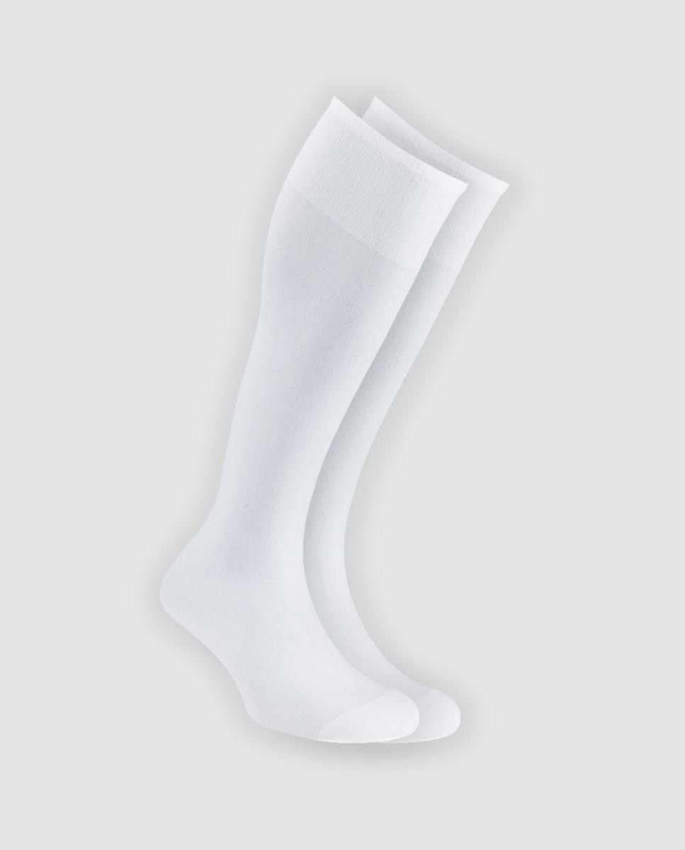 Imagen 0 de Pack de seis pares de calcetines de hombre altos y diseño tubular Blanco