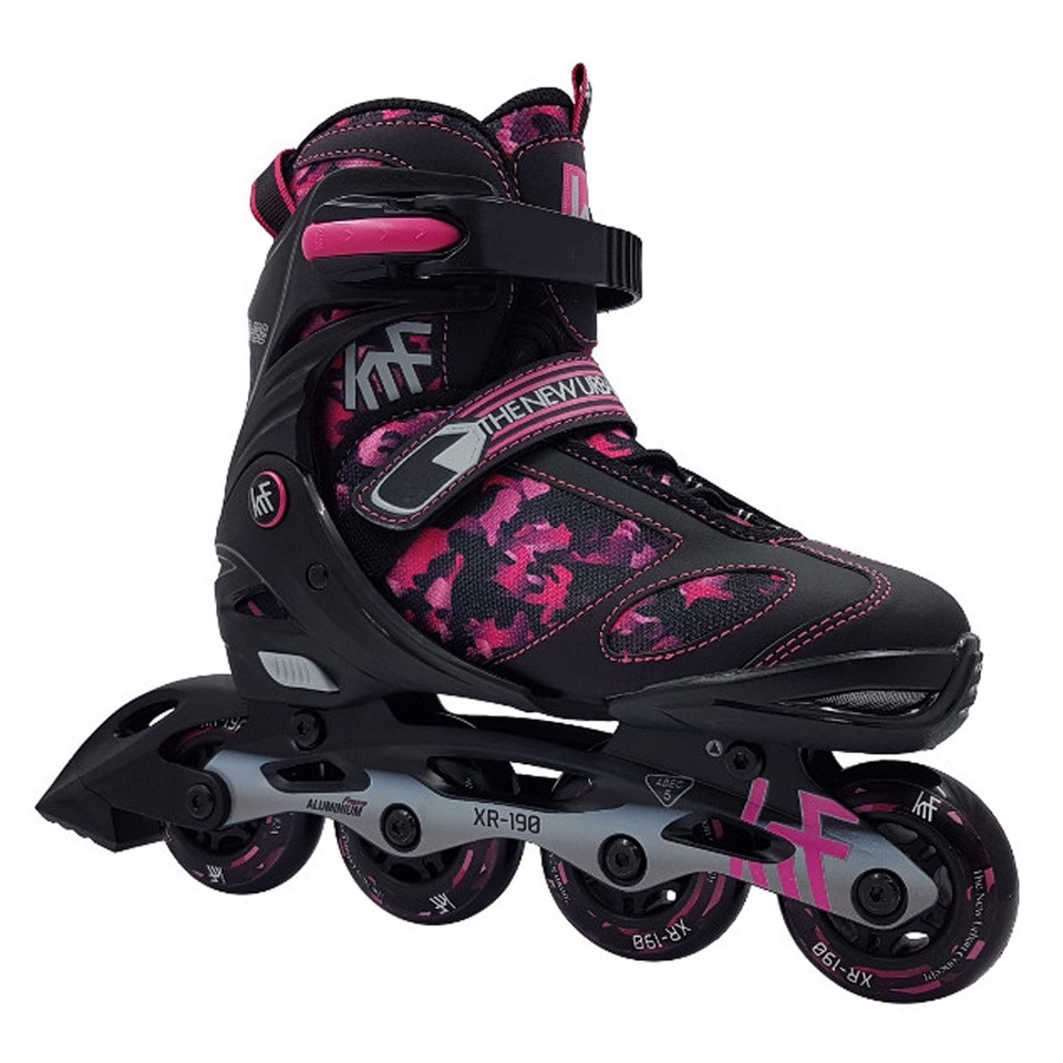 Imagen 1 de Patín en línea ajustable Soft XR-190 Camuflaje KRF - Rosa Rosa