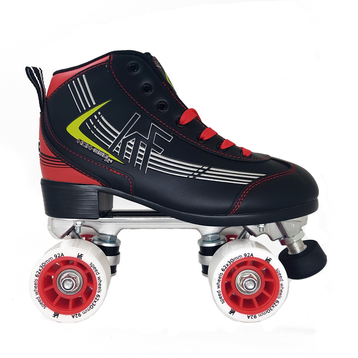 Patín HCK-350 Pro Roller Quad Skate KRF - Negro / Rojo Negro / Rojo-3