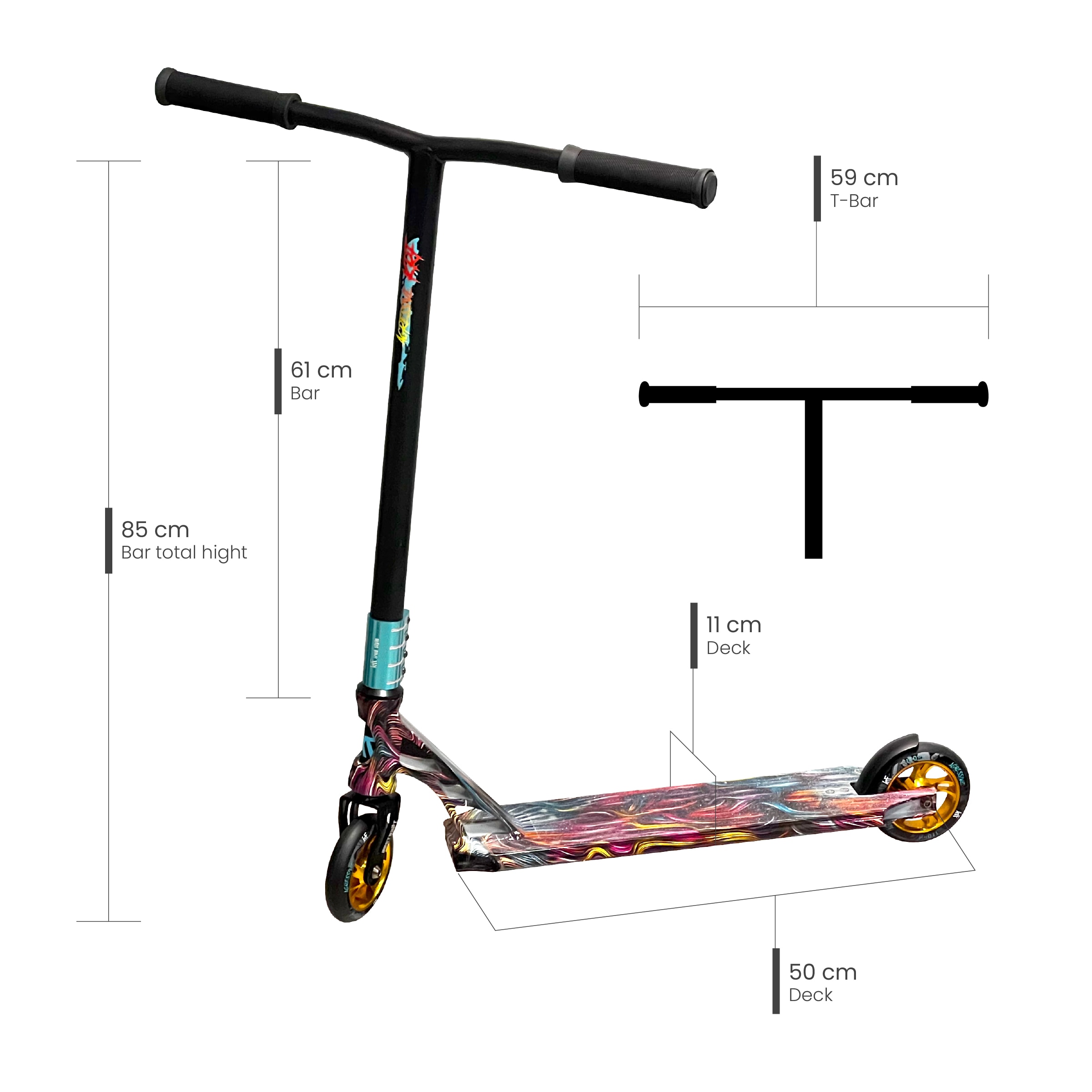 Patinete AGR Abstract KRF - Multicolor Multicolor-4