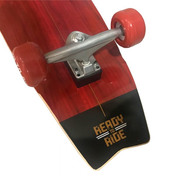 Skateboard Ready to Ride33"x9.5" KRF The New Urban Concept - Rojo Rojo-5