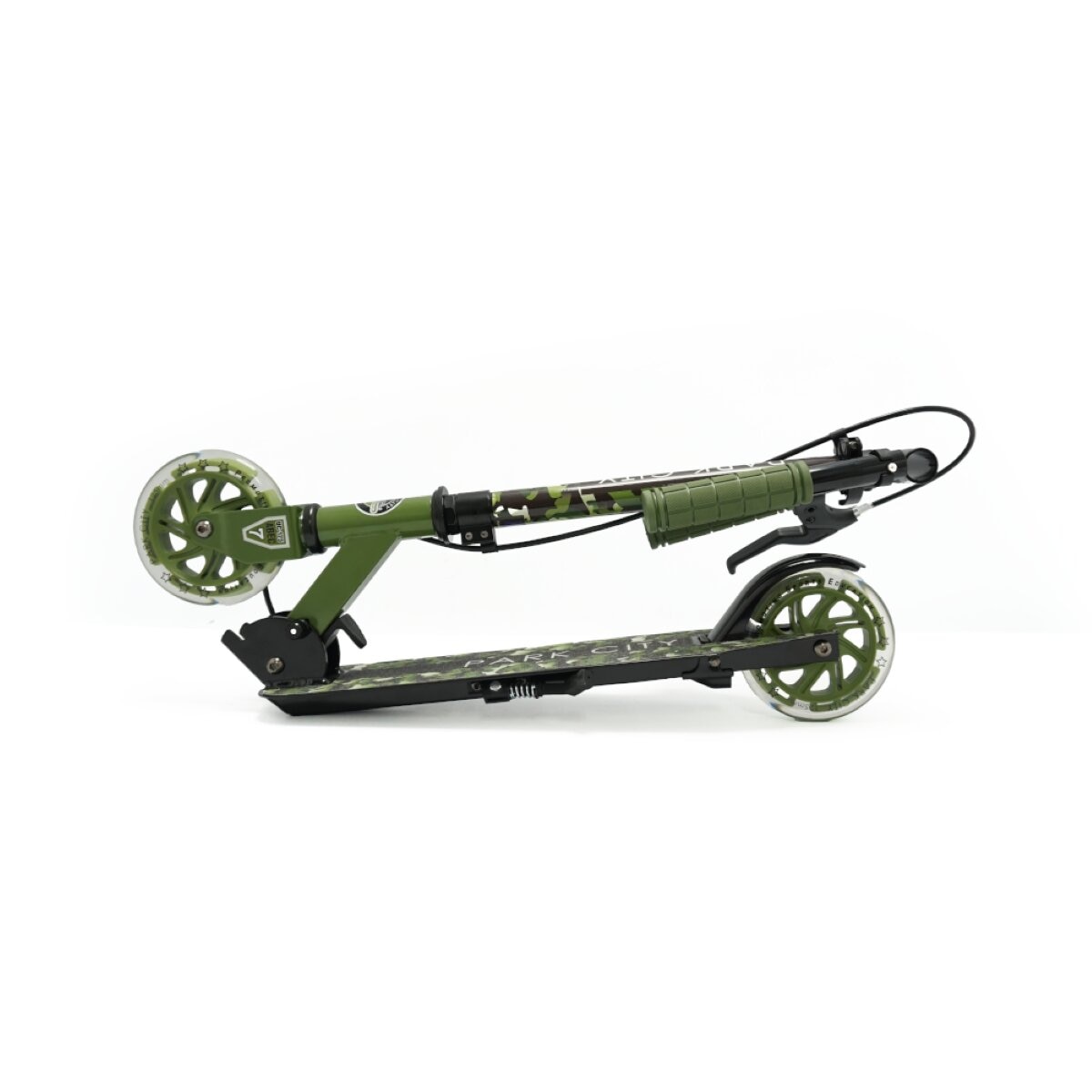 Patinete infantil Park City 125 con freno de mano y ruedas con luces KRF - Verde Verde-2