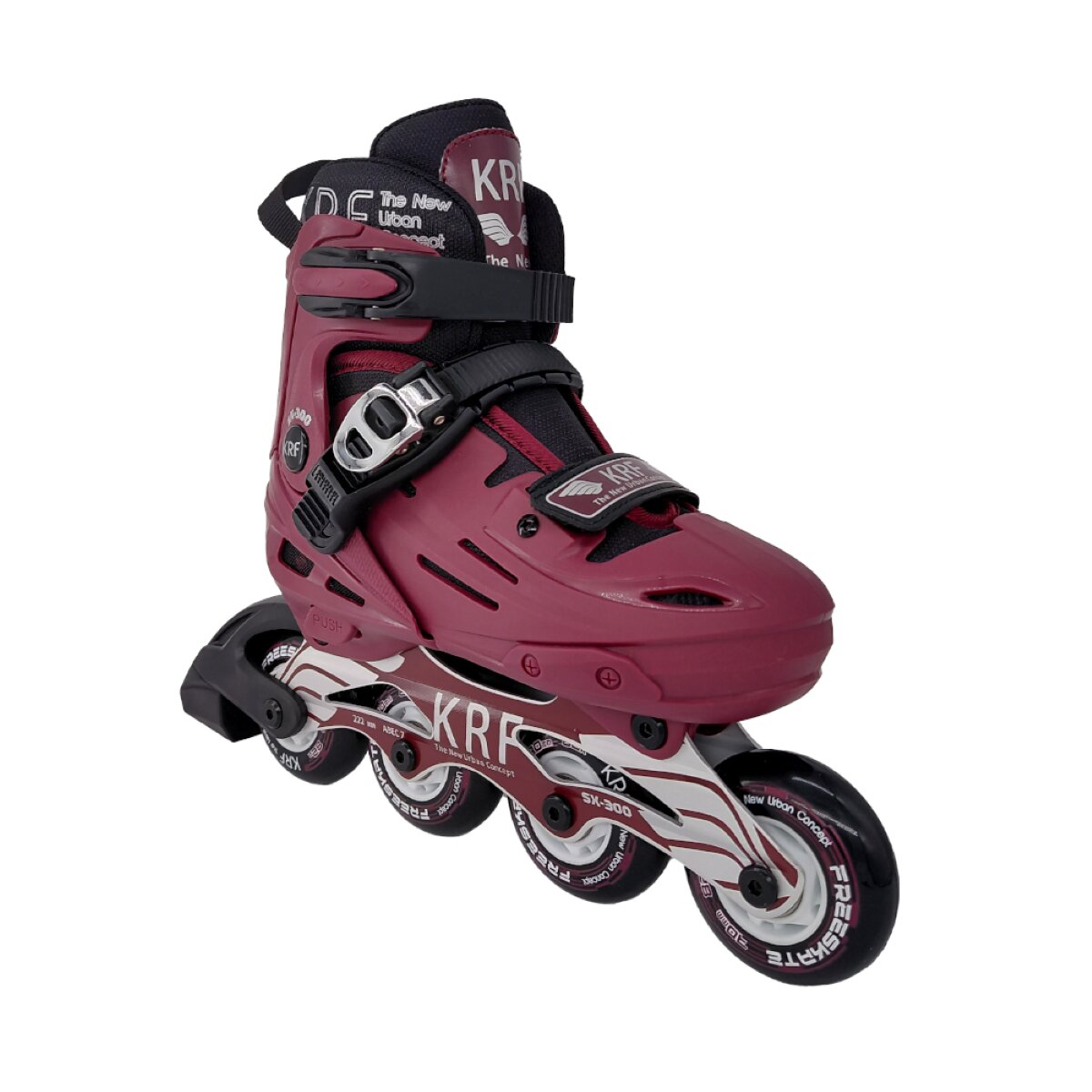 Imagen 1 de Patín freeskate ajustable Hard SX-300 KRF - Rojo Rojo
