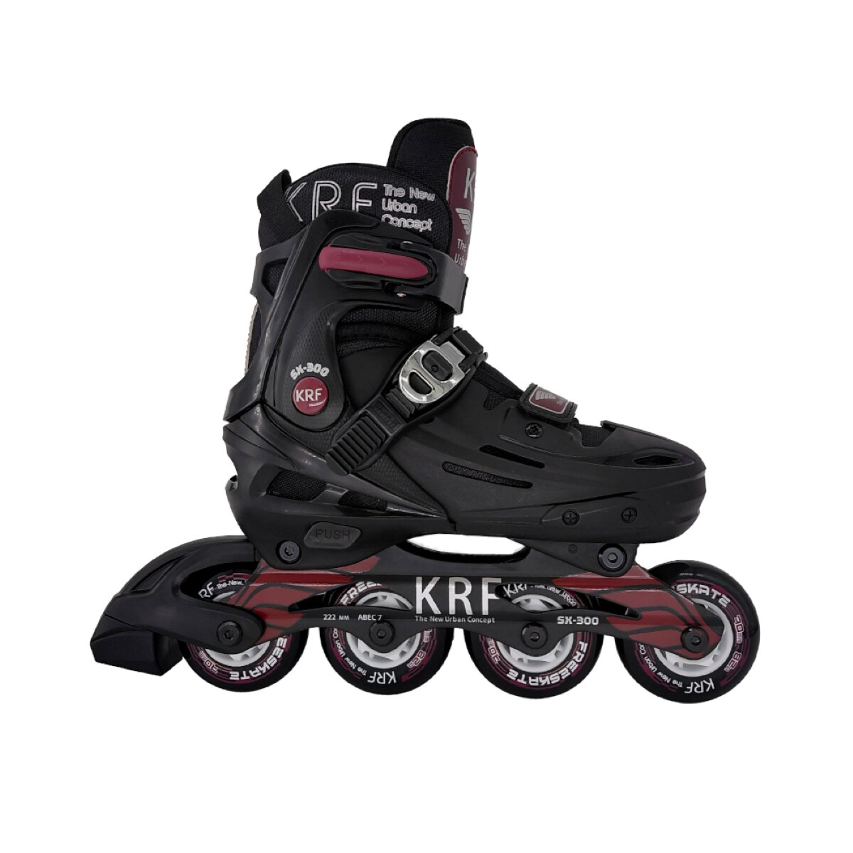 Imagen 3 de Patín freeskate ajustable Hard SX-300 KRF - Negro Negro