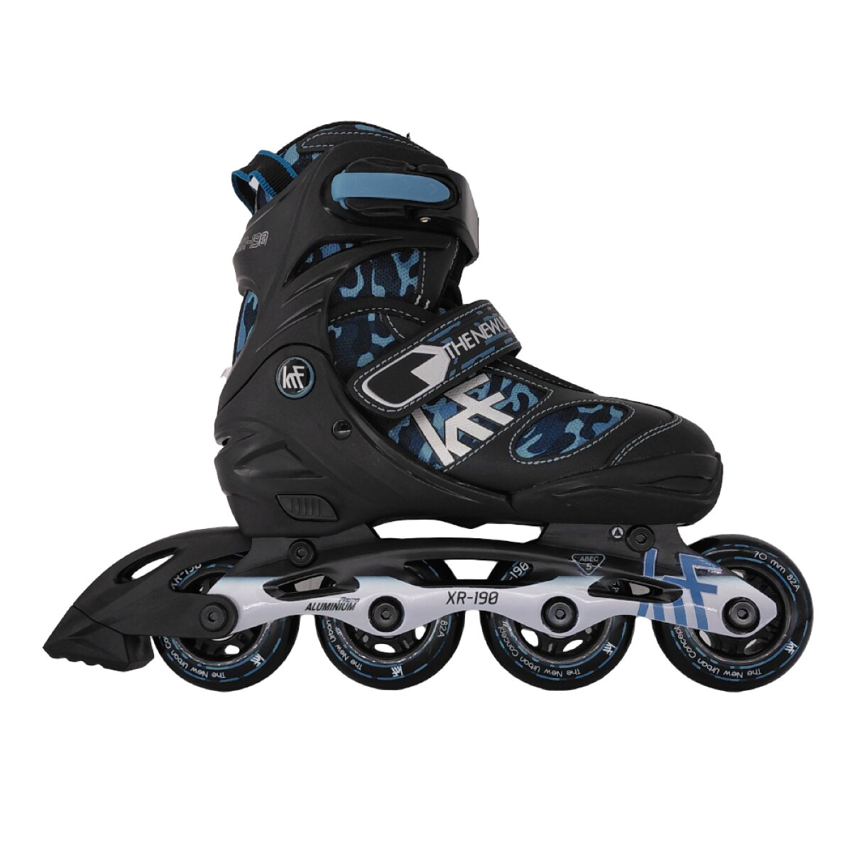 Imagen 2 de Patín en línea ajustable Soft XR-190 Camuflaje KRF - Azul Azul