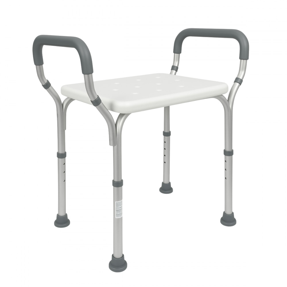 Silla para baño aluminio pvc altura regulable reposabrazos Acueducto Mobiclinic 1