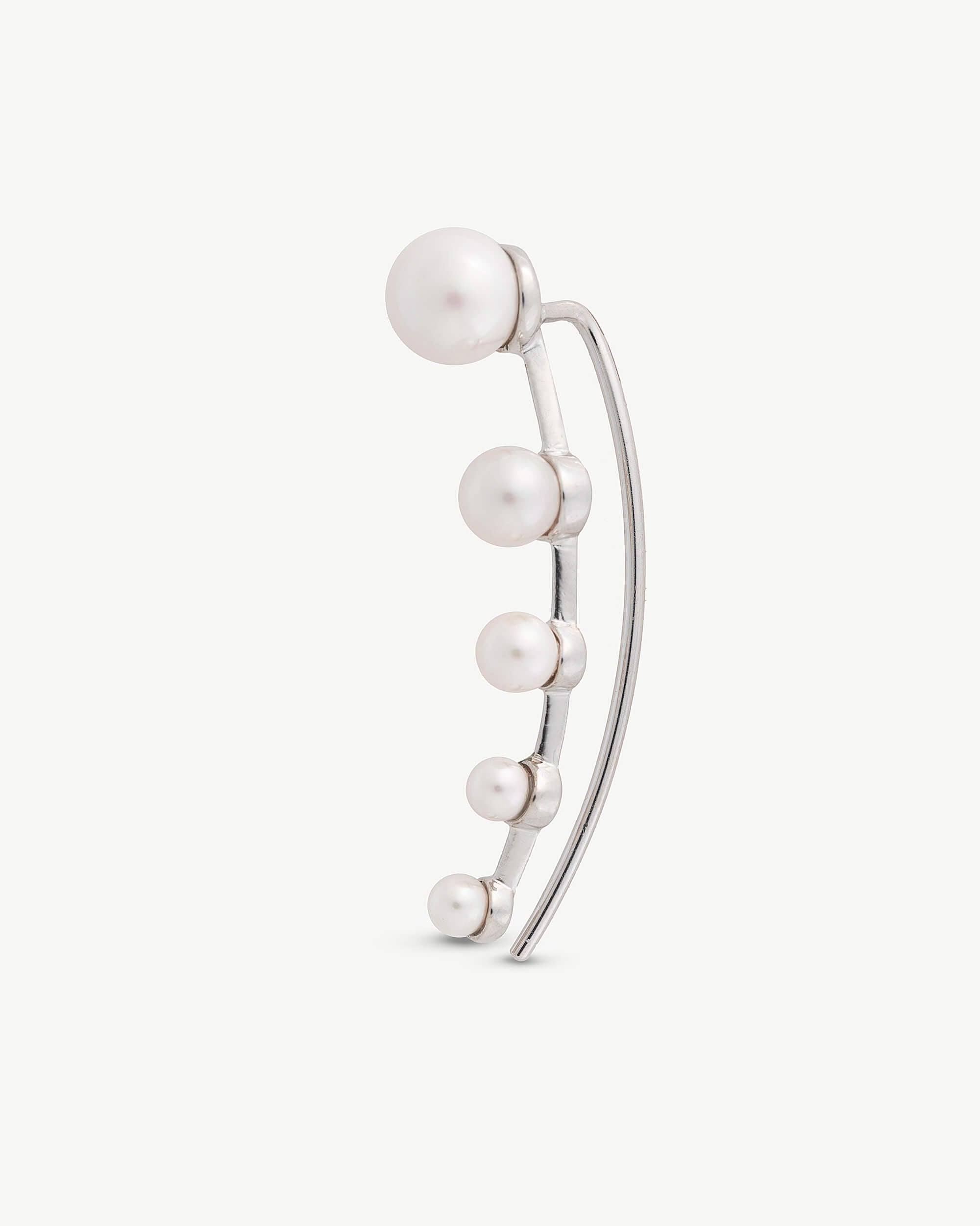 Pendiente trepador derecho dangle - Majorica - Blanco Blanco-1