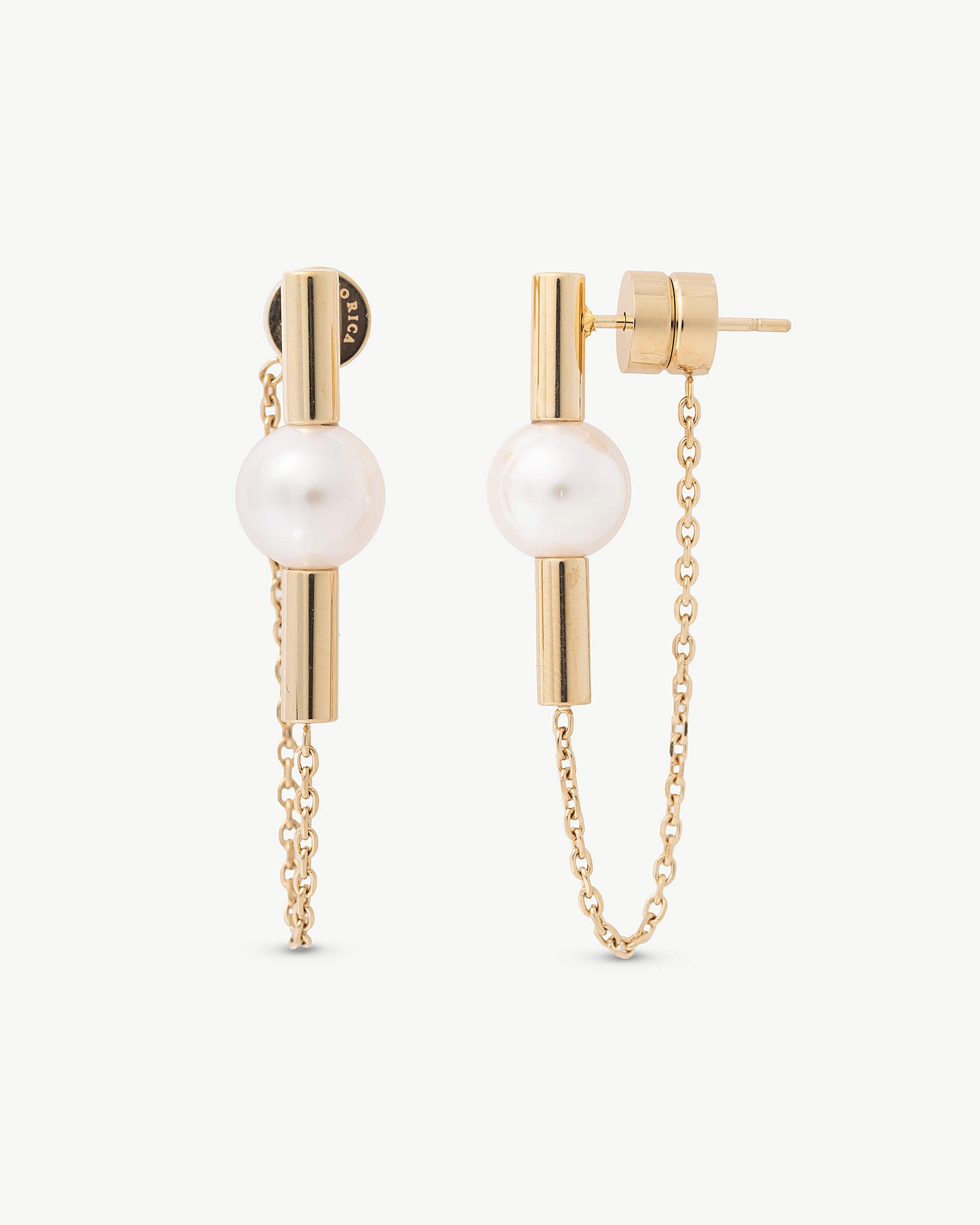 Pendientes perla 8mm dorados lagom - Majorica - Dorado Dorado-1
