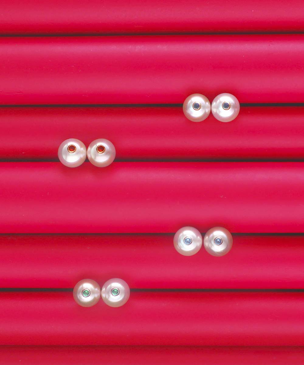 Inmaculada Romero Pendientes Oro 9k Mujer Perla Redonda Cuatro Garras