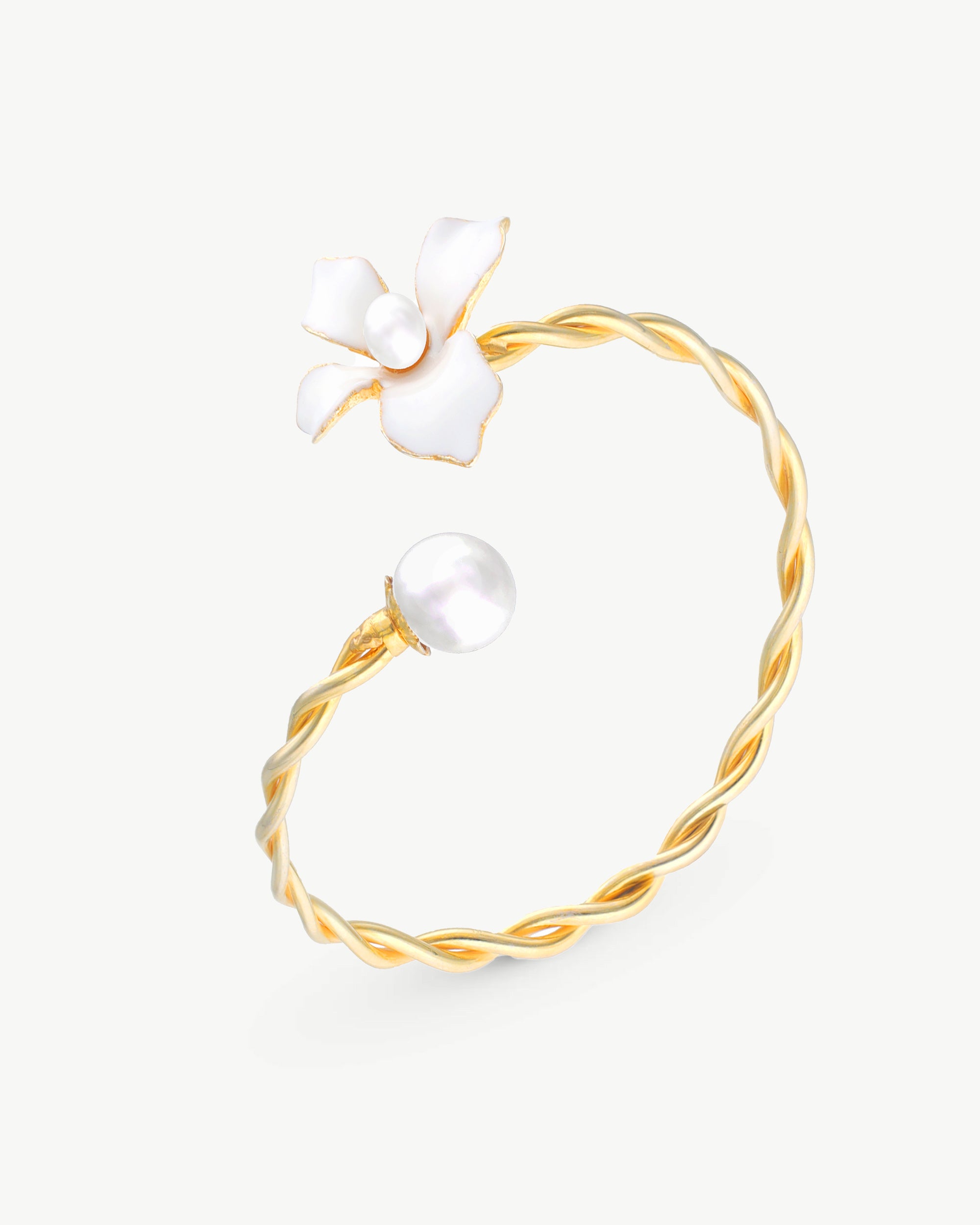 Brazalete flowers blanca - Majorica - Plateado Plateado-1