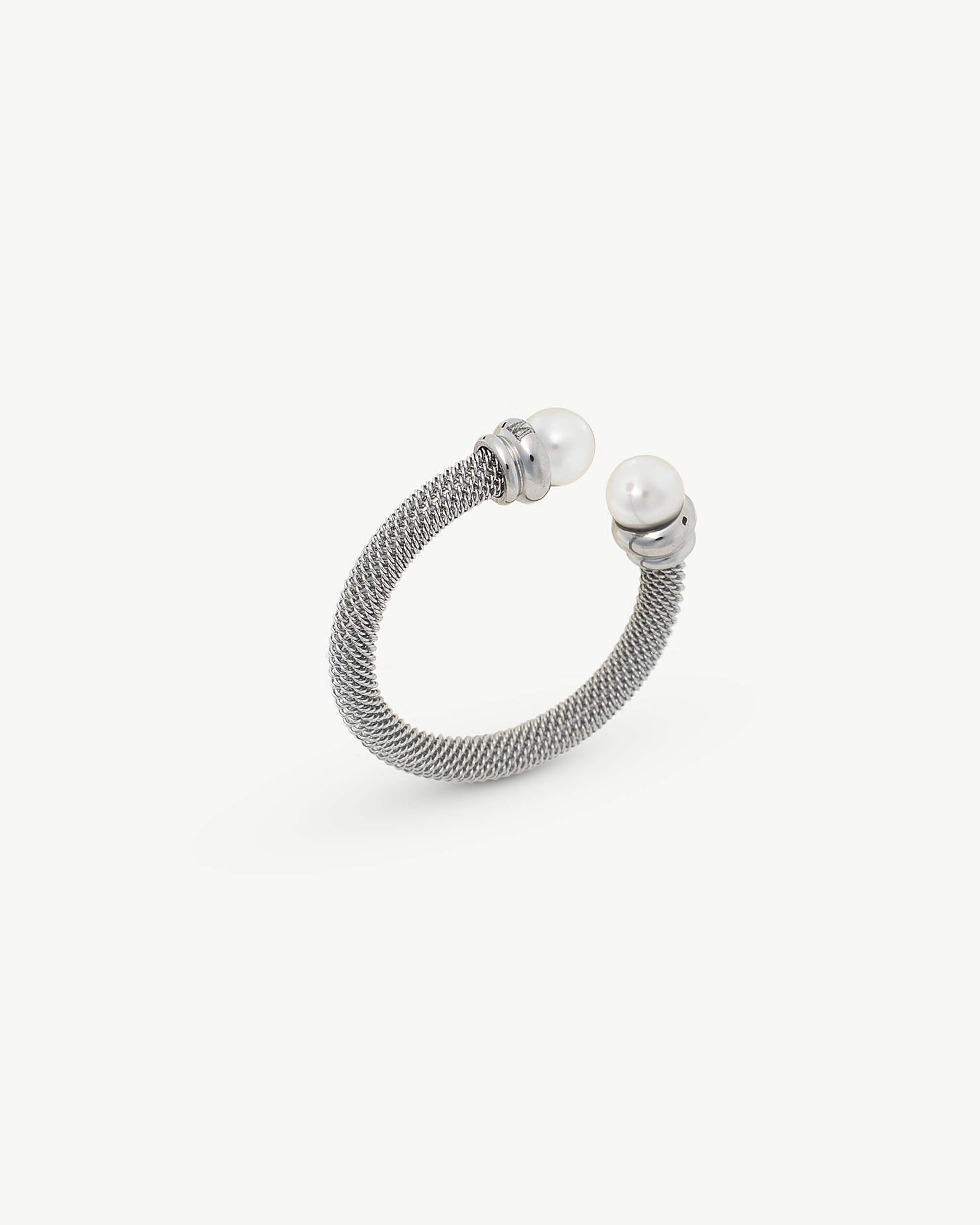Imagen 0 de Anillo dos perlas blanco tender Blanco