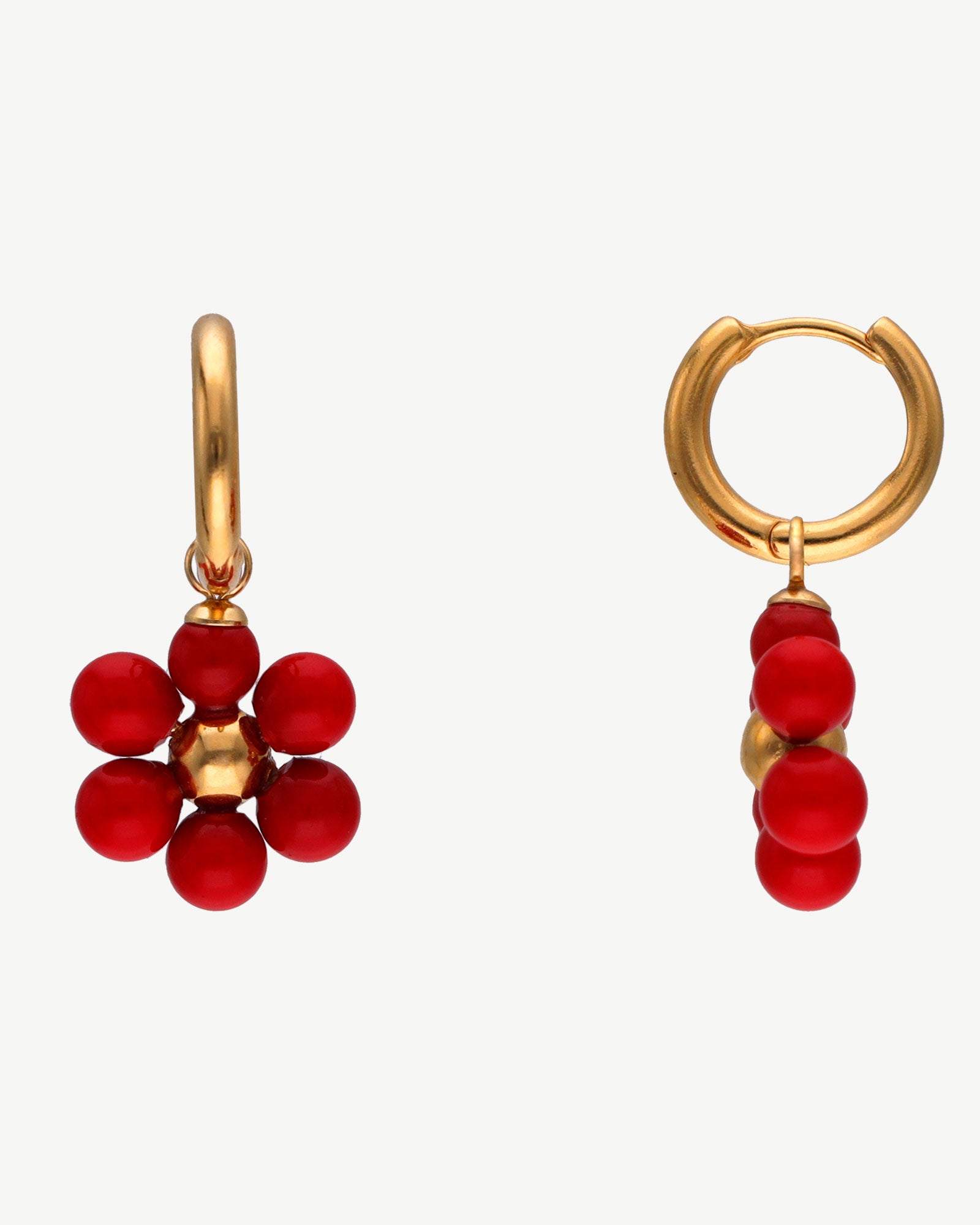 Pendientes aro rojos kate - Majorica - Rojo Rojo-1