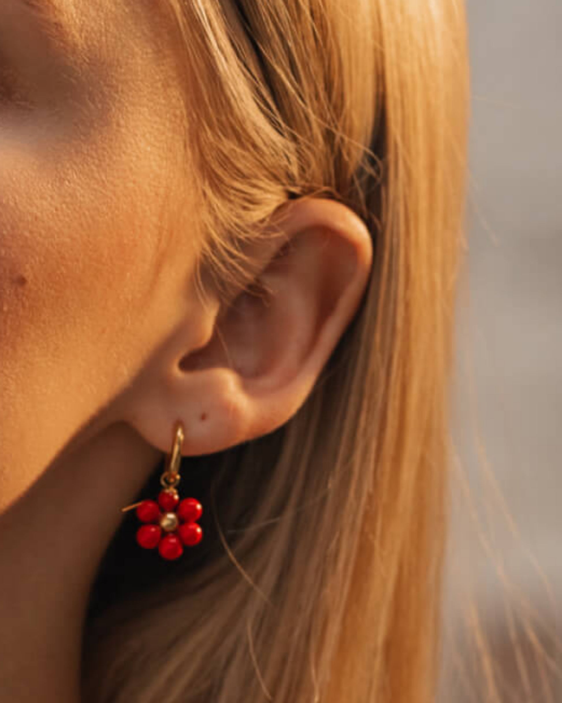 Pendientes aro rojos kate - Majorica - Rojo Rojo-2
