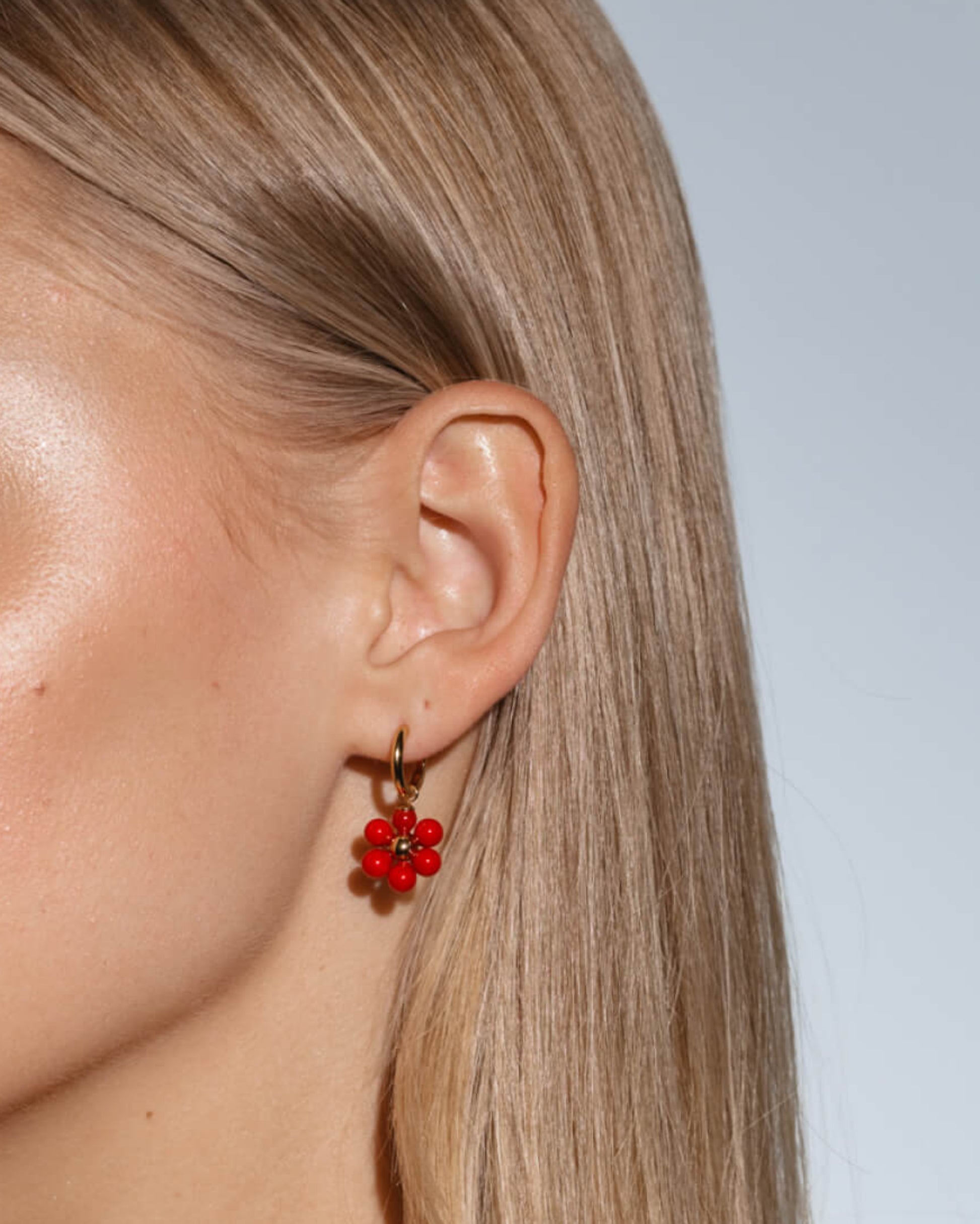 Pendientes aro rojos kate - Majorica - Rojo Rojo-3
