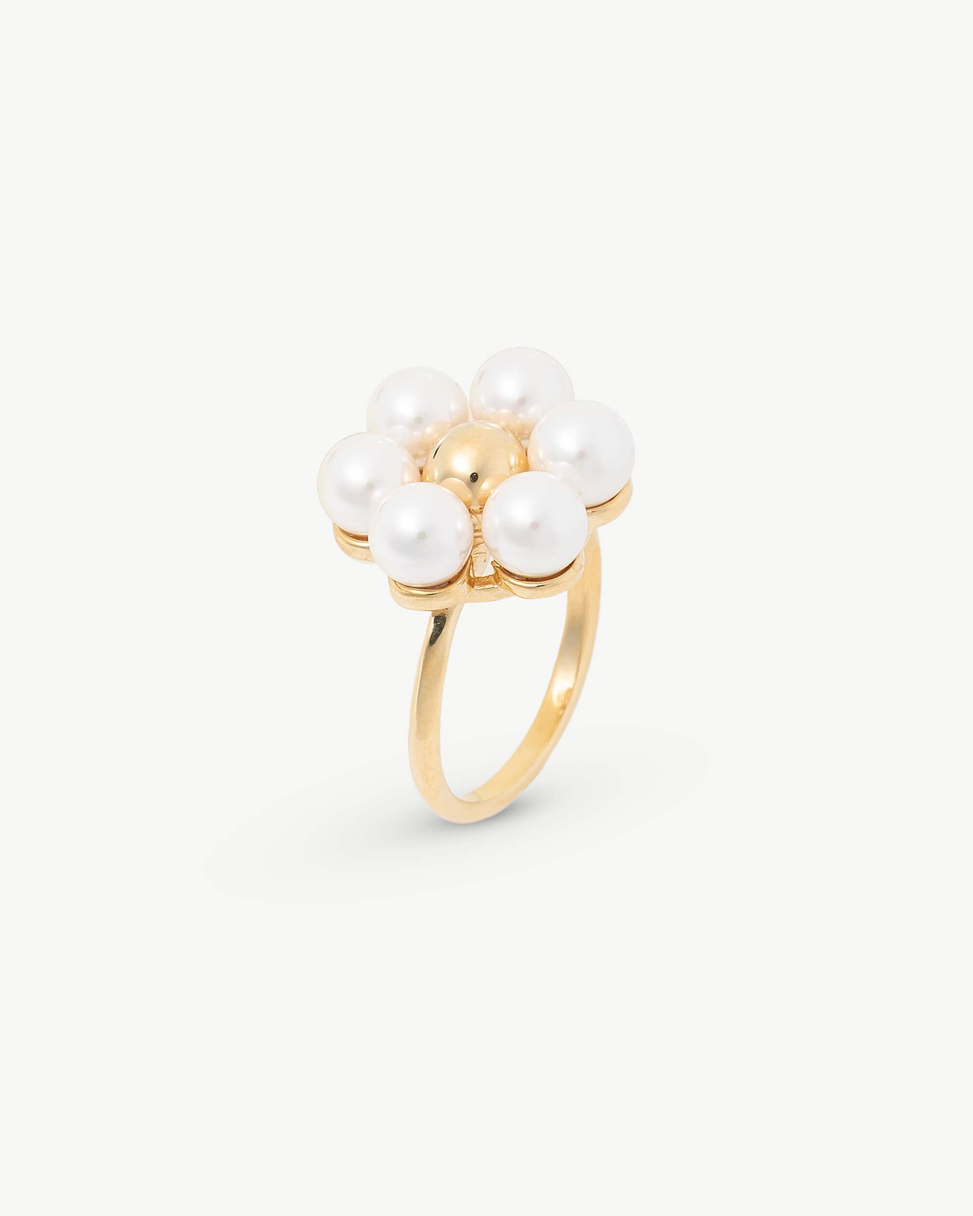 Imagen 0 de Anillo dorado flor blanca kate Dorado