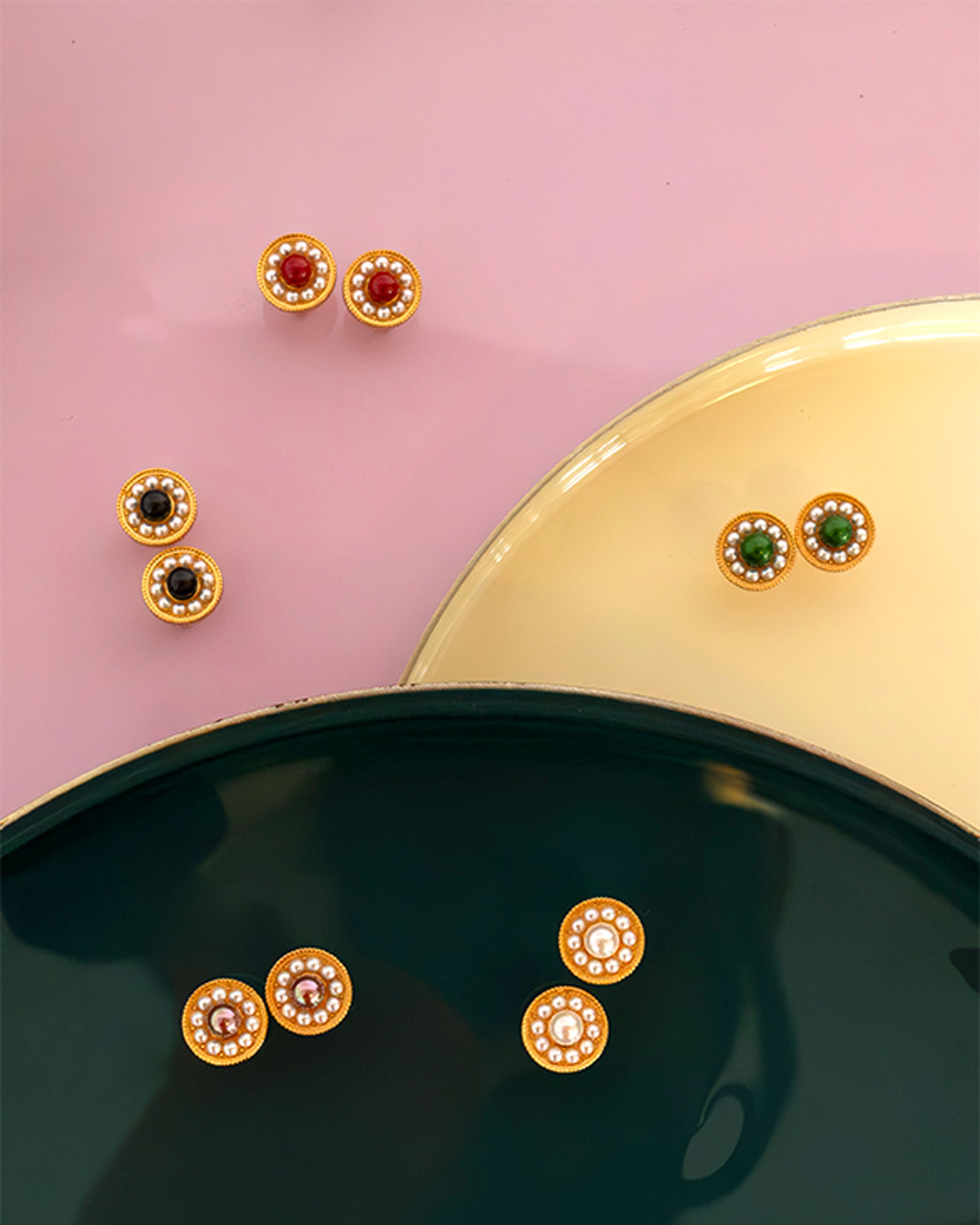 Pendientes majorica perla negra daisy - Plateado Plateado-2