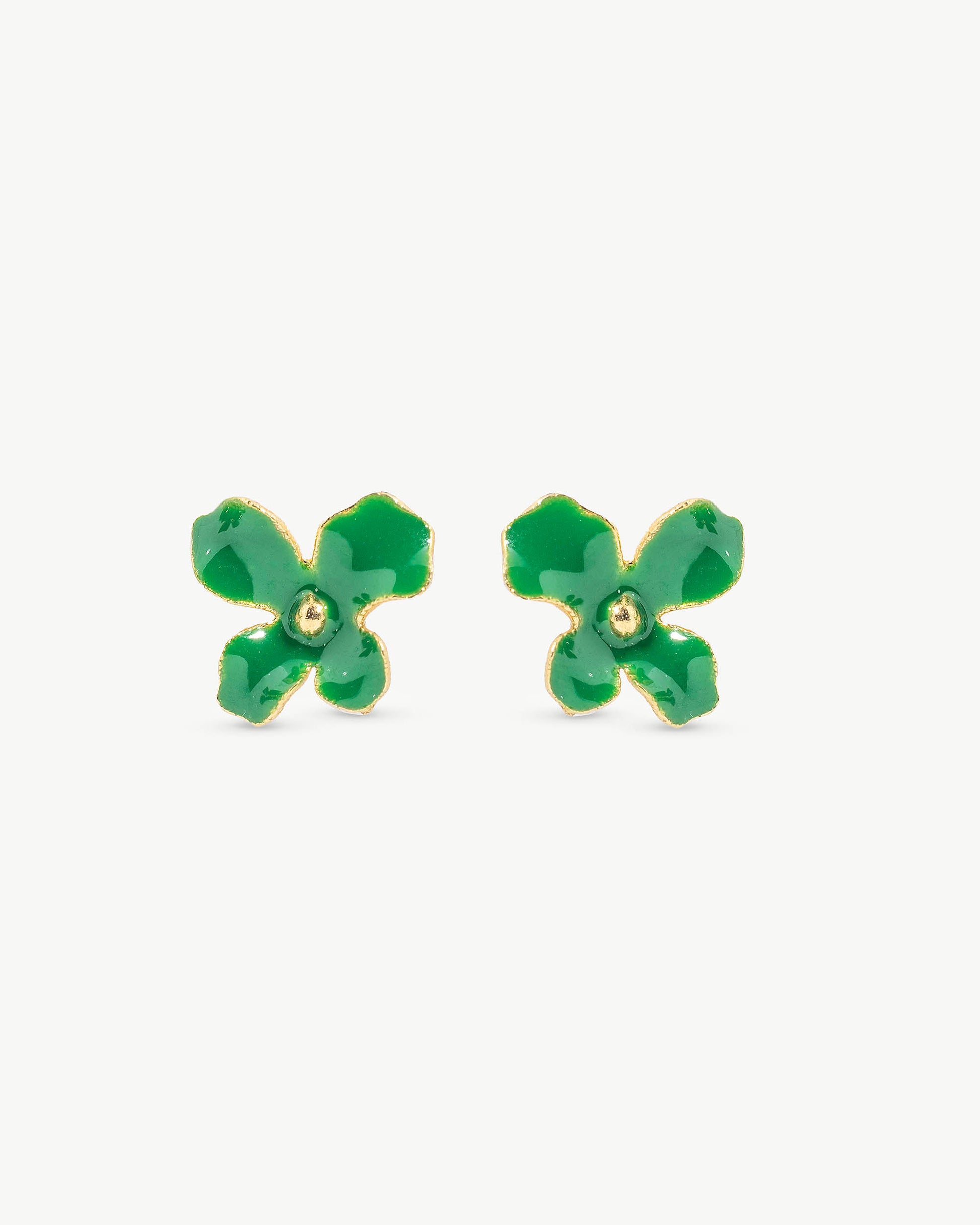 Imagen 0 de Pendientes flor verde mini flowers Verde