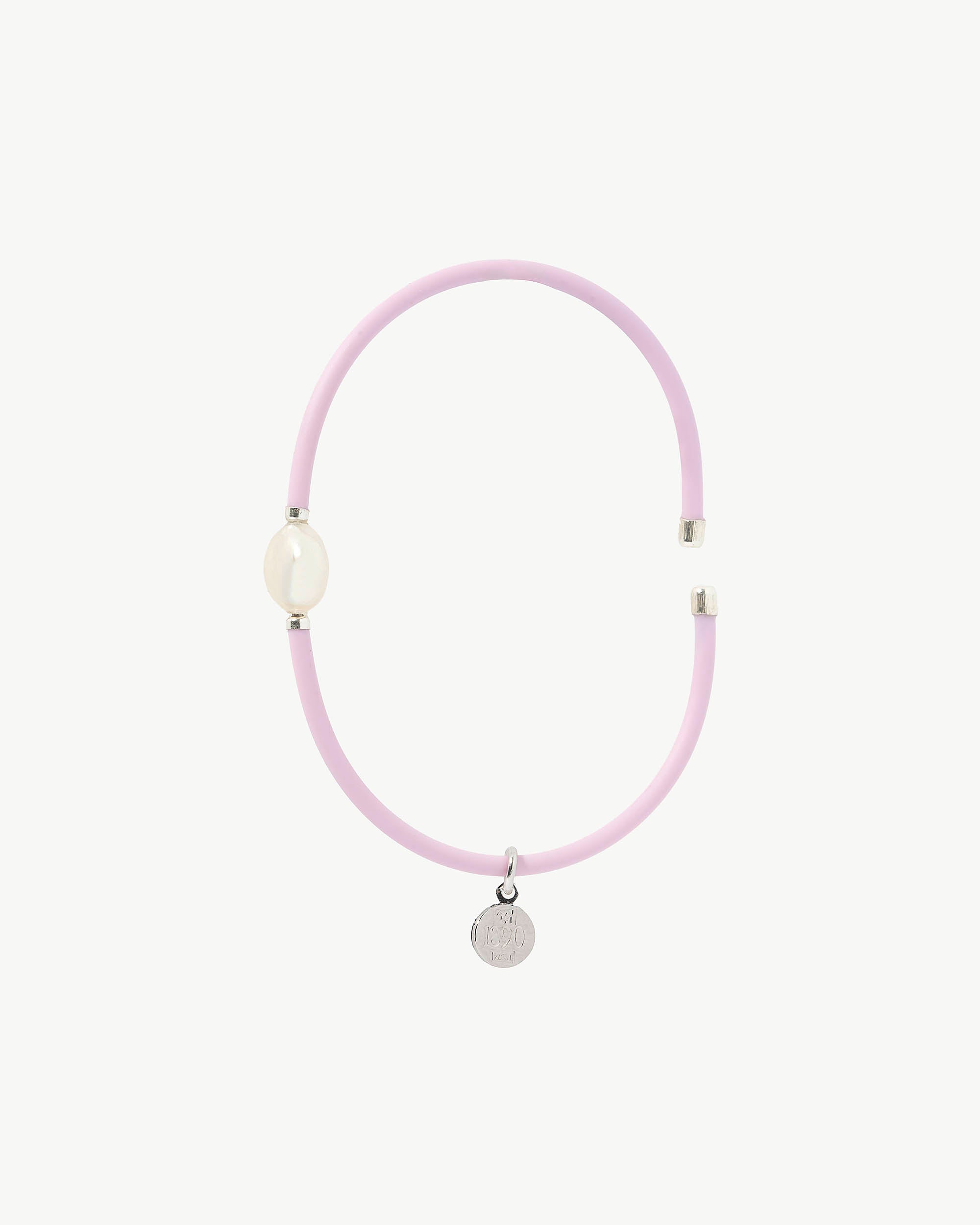 Brazalete rosa con perla 8mm little m - Majorica - Plateado Plateado-1