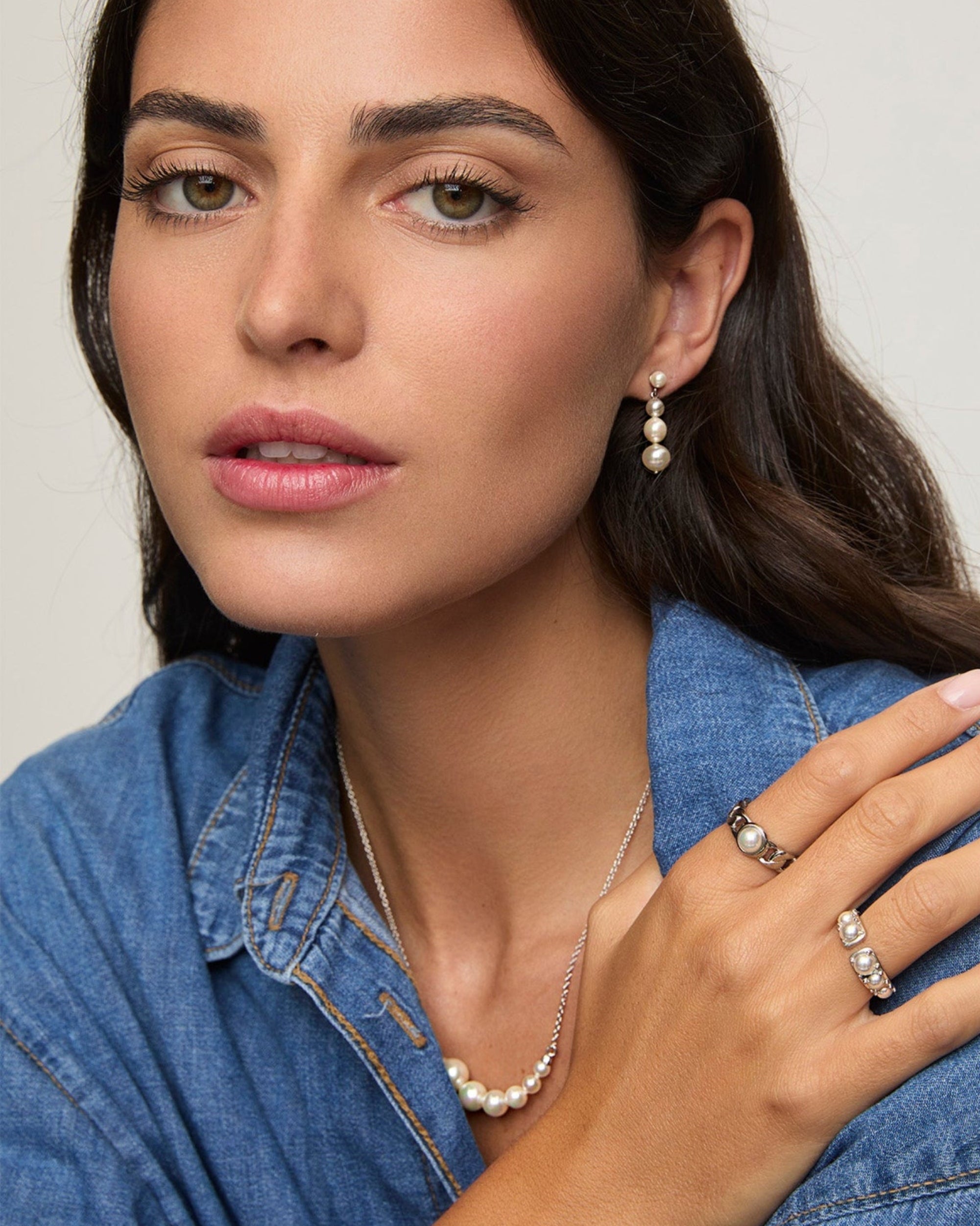Collar con perlas petit - Majorica - Plateado Plateado-3